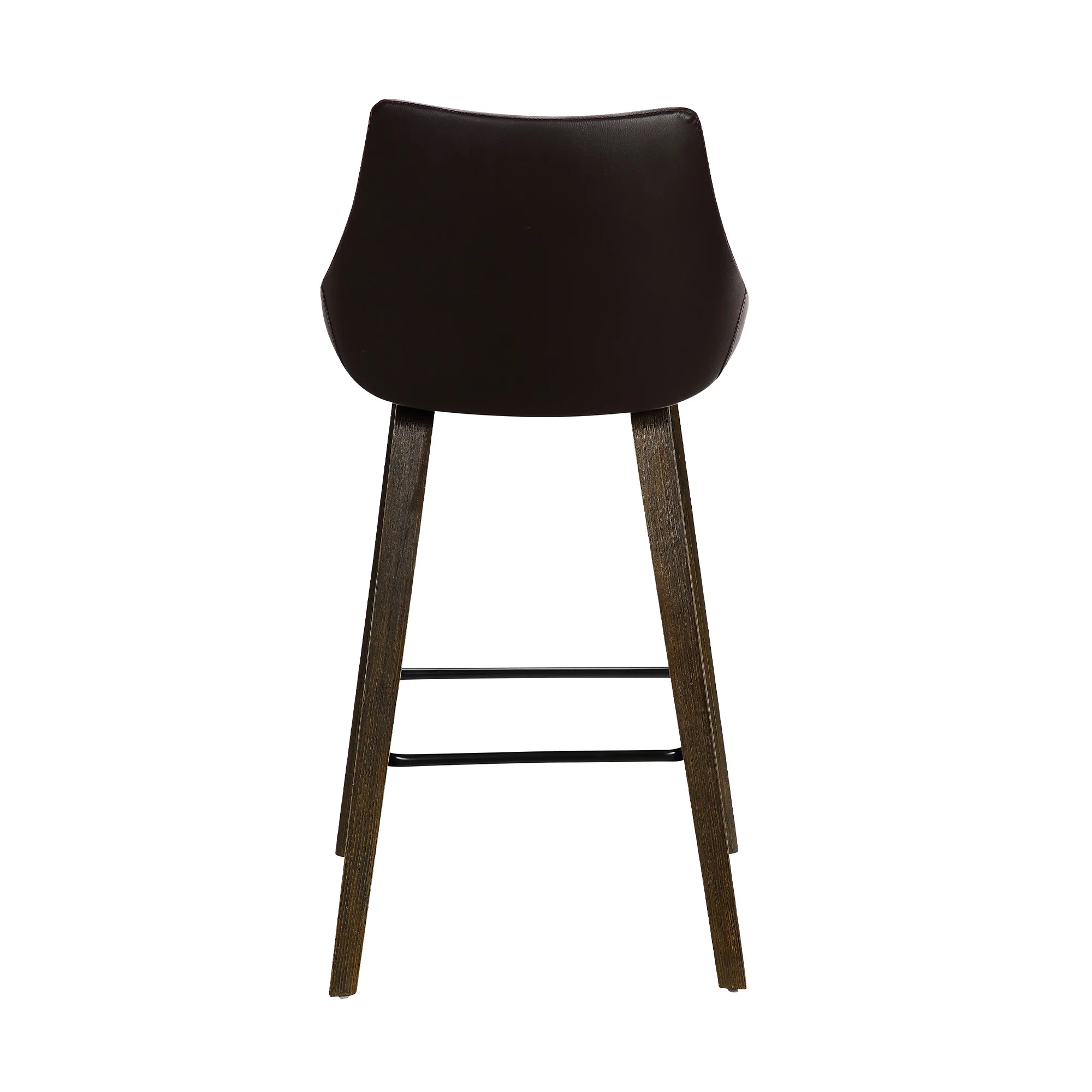 26" Brown Tufted Velvet Upholstered Bar Stool By Homeroots - Image 5