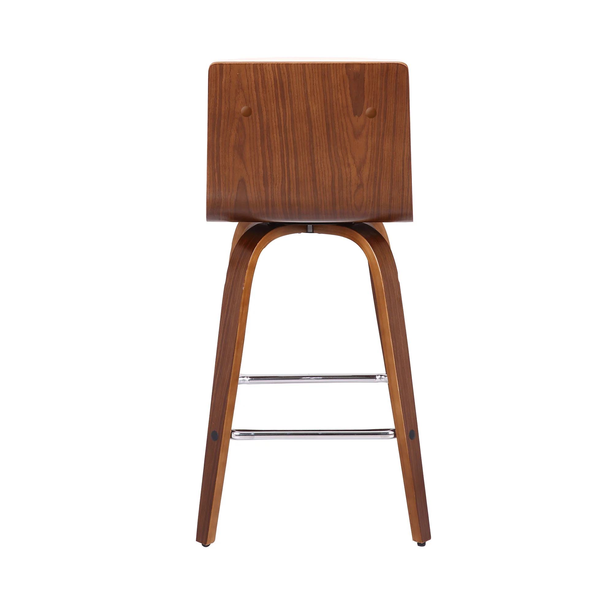 26” Cream Faux Leather Wooden Swivel Bar Stool By Homeroots - Image 6