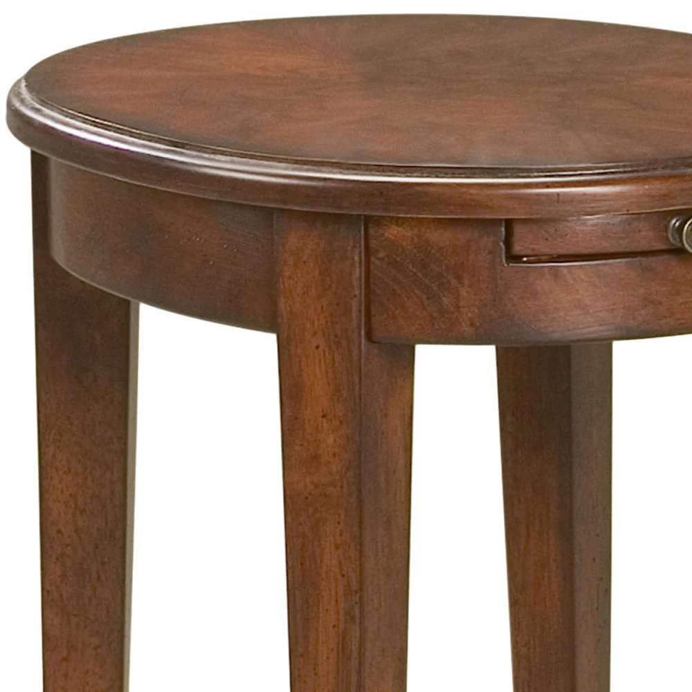 26" Dark Brown And Cherry Manufactured Wood Oval End Table With Shelf By Homeroots - Image 7