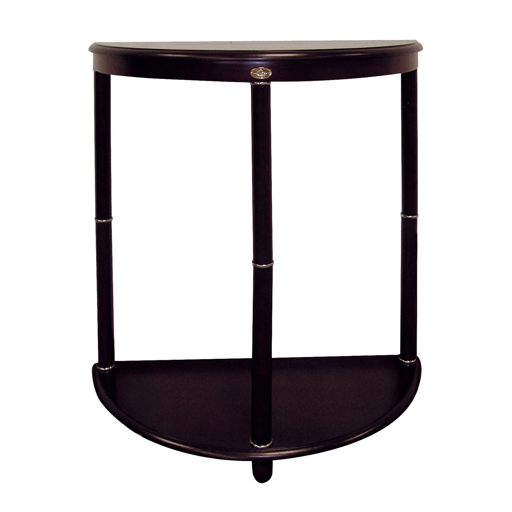 26" Dark Brown Manufactured Wood Half Circle End Table By Homeroots - Image 2