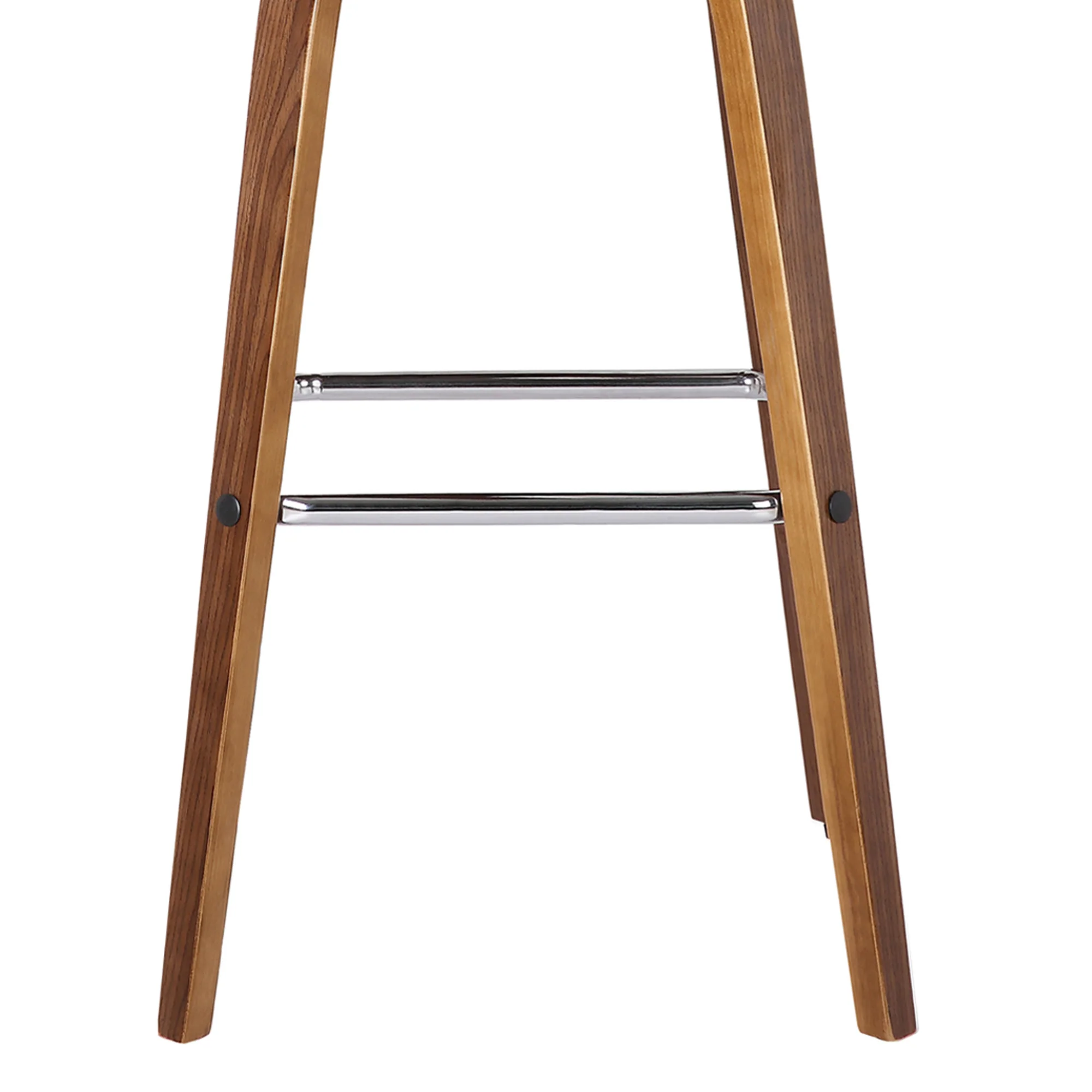 26” Gray Faux Leather Wooden Swivel Bar Stool By Homeroots - Image 7