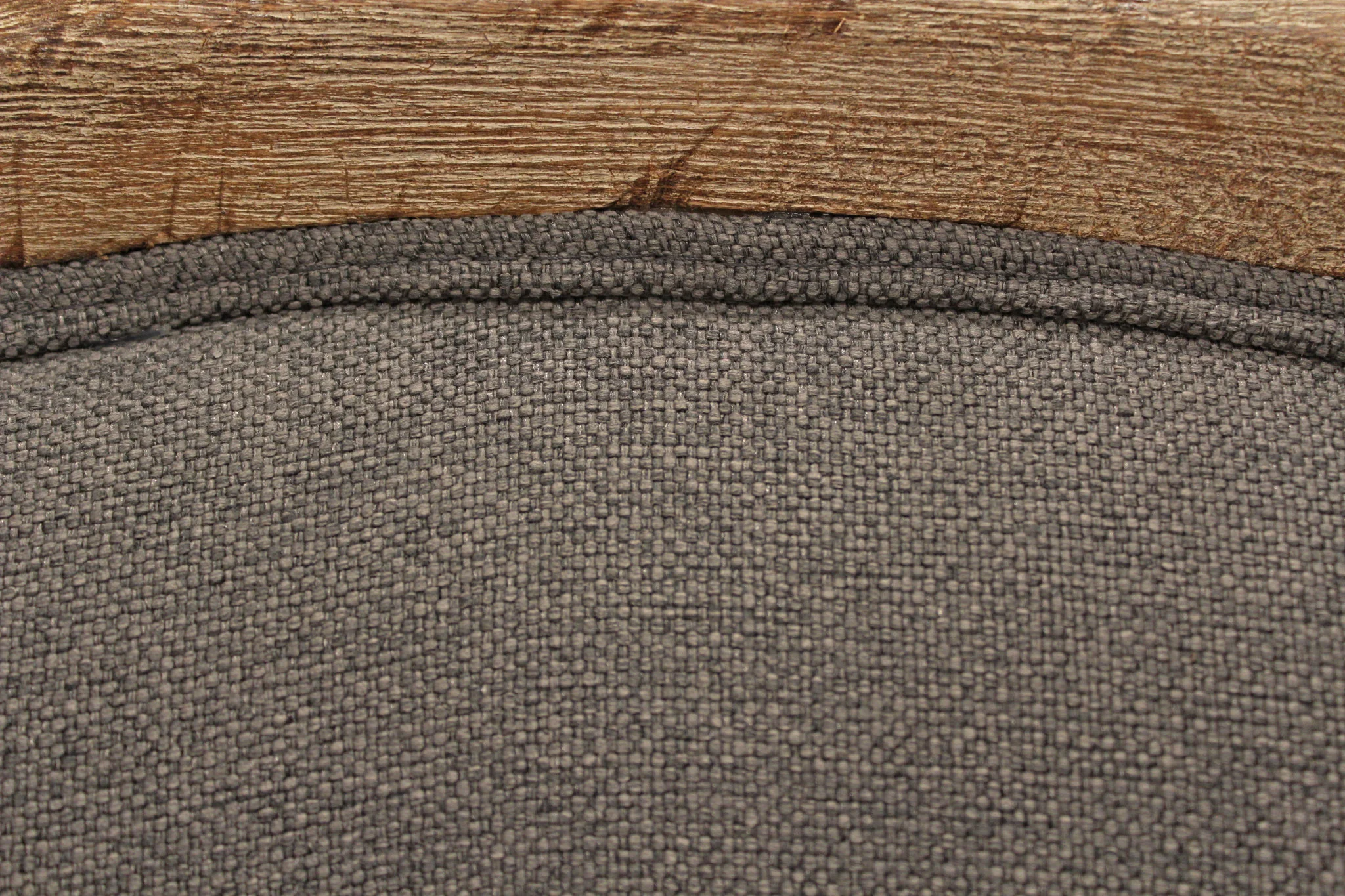 26" Gray Linen And Natural Solid Color Arm Chair By Homeroots - Image 8