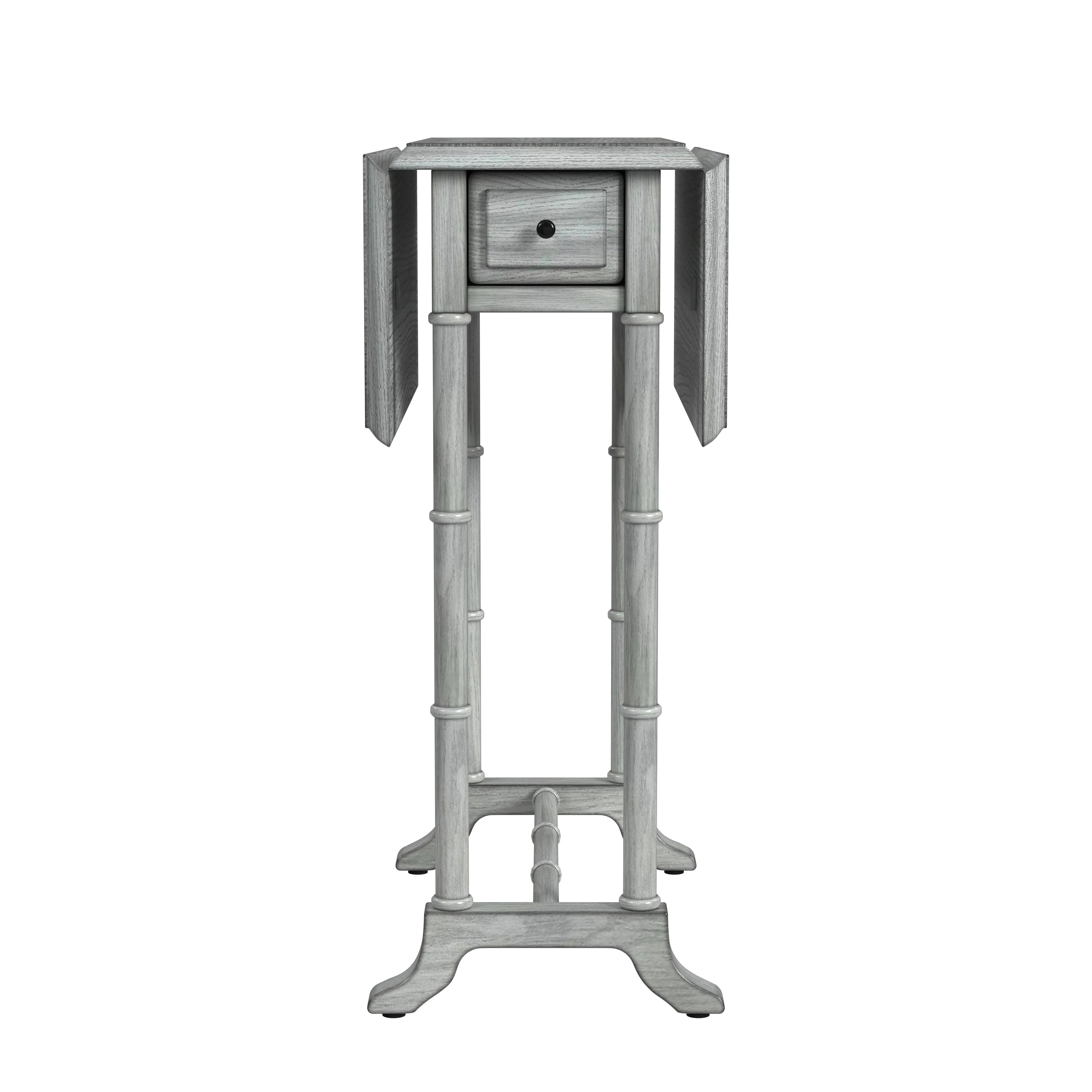 26" Gray Solid And Manufactured Wood Rectangular End Table With Drawer By Homeroots - Image 2
