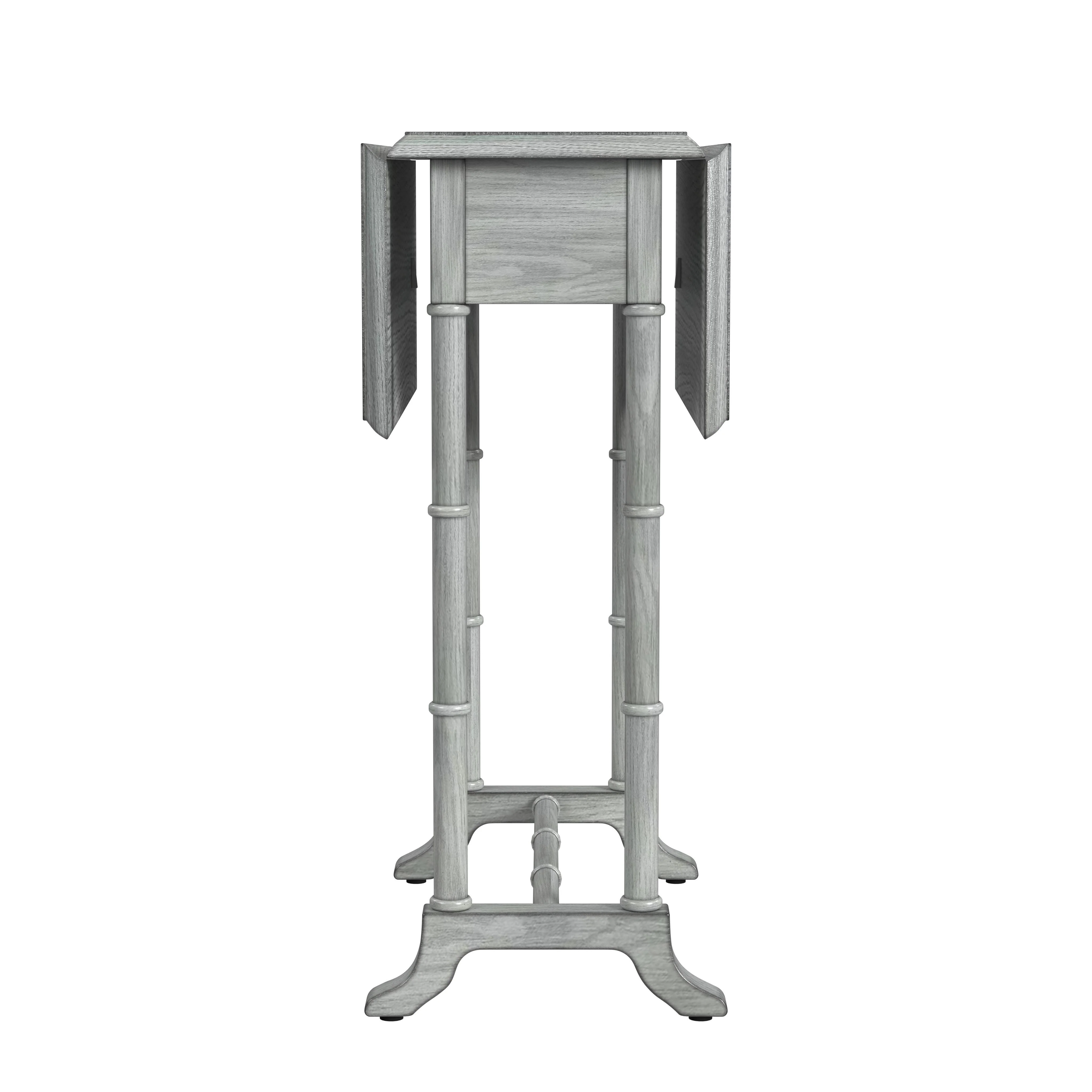 26" Gray Solid And Manufactured Wood Rectangular End Table With Drawer By Homeroots - Image 4