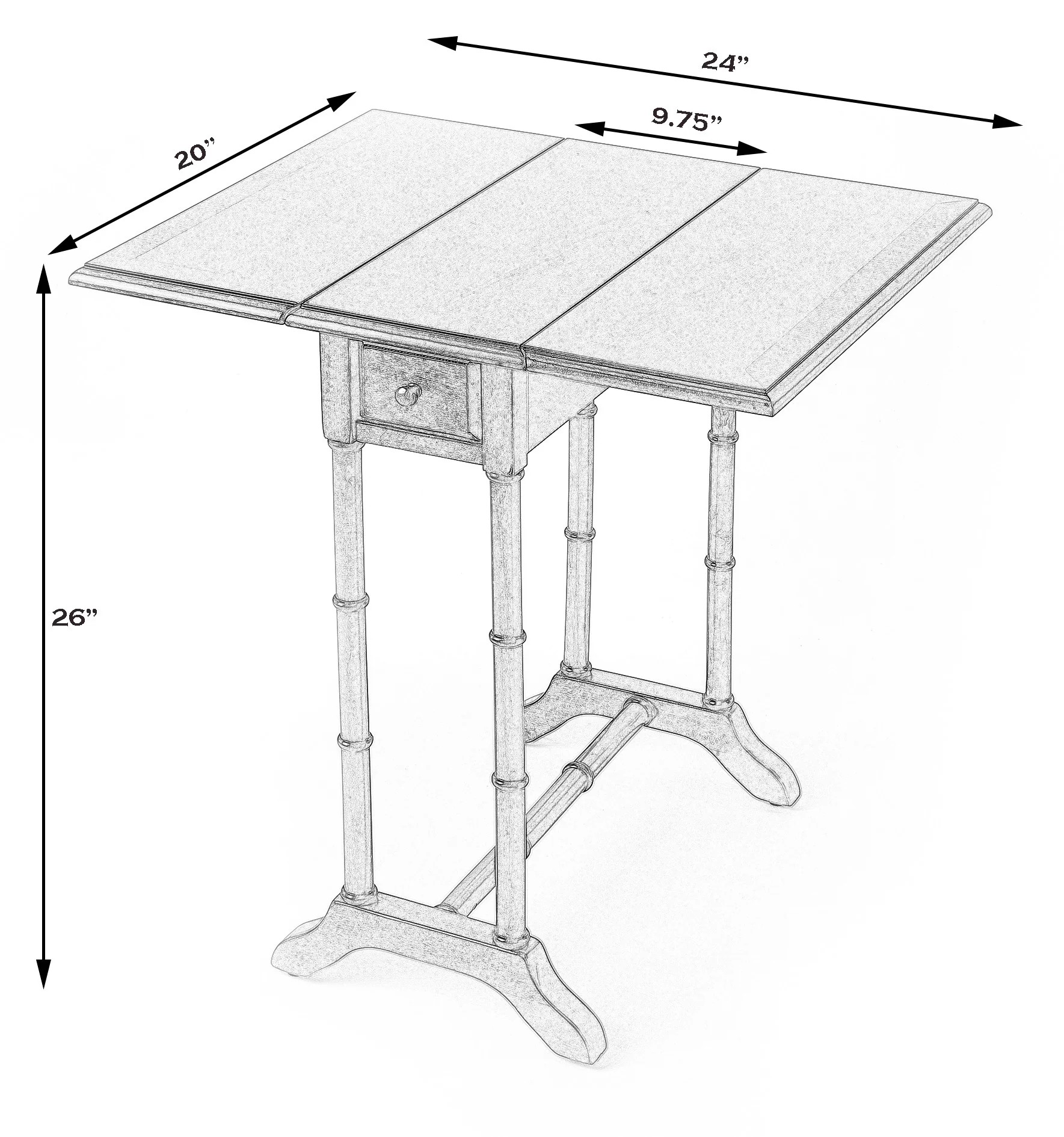 26" Gray Solid And Manufactured Wood Rectangular End Table With Drawer By Homeroots - Image 8
