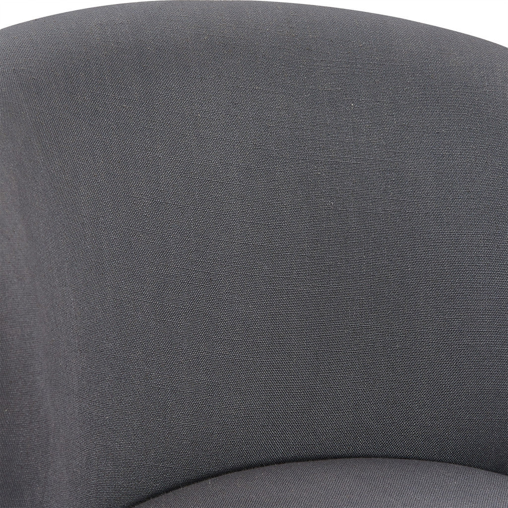 26" Grey Espresso Wood Fabric Swivel Bar Stool By Homeroots - Image 9