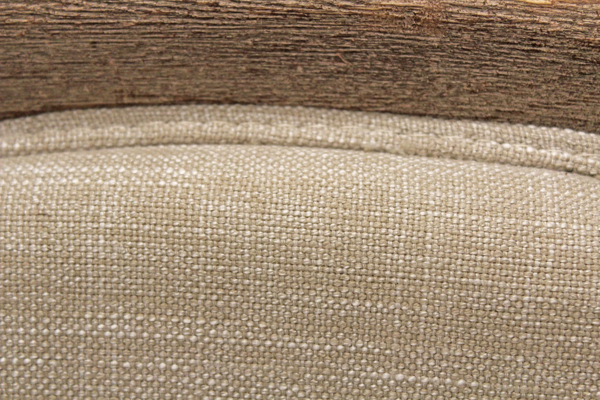 26" Ivory Linen And Natural Solid Color Arm Chair By Homeroots - Image 9