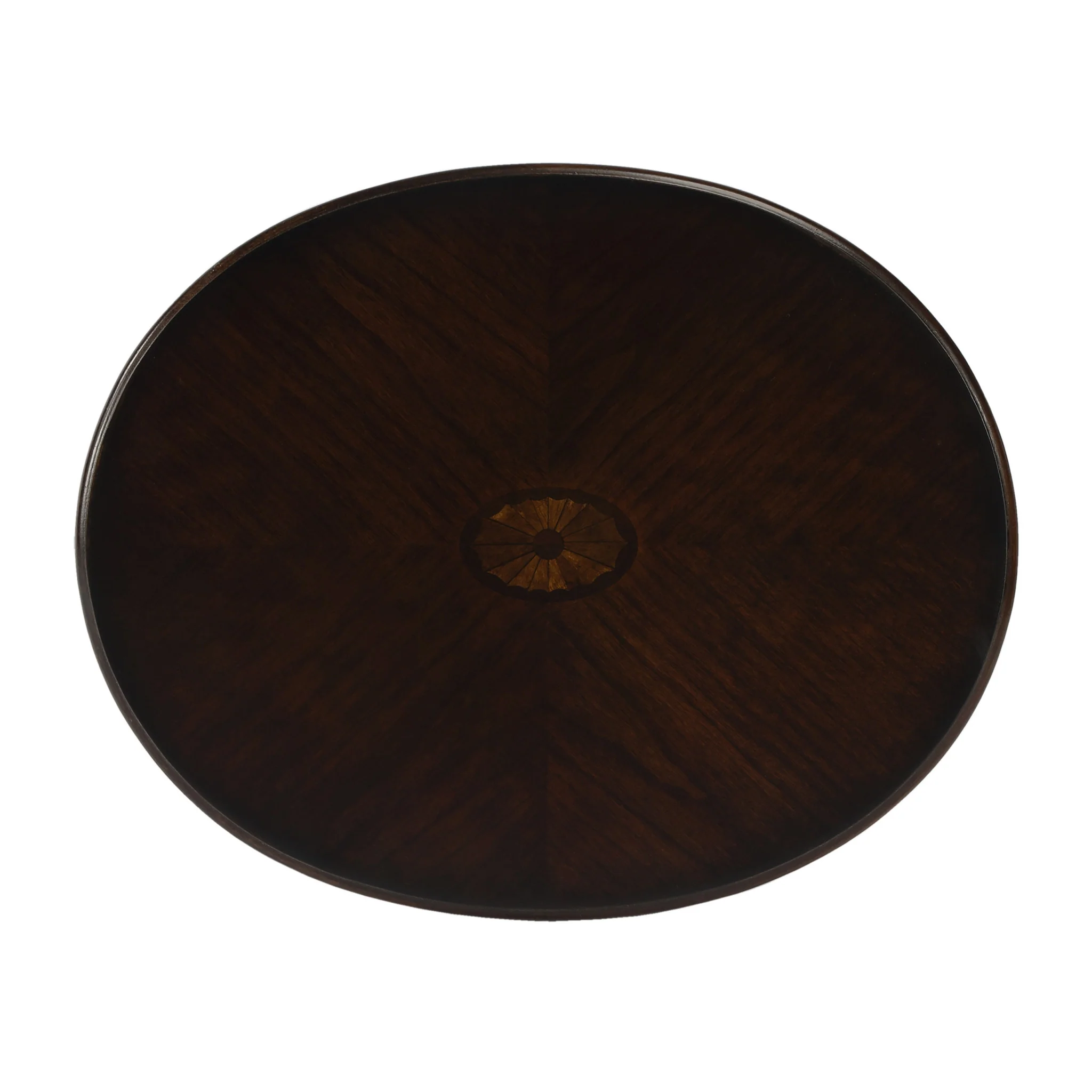 26" Medium Brown And Chestnut Burl Manufactured Wood Oval End Table With Shelf By Homeroots - Image 5