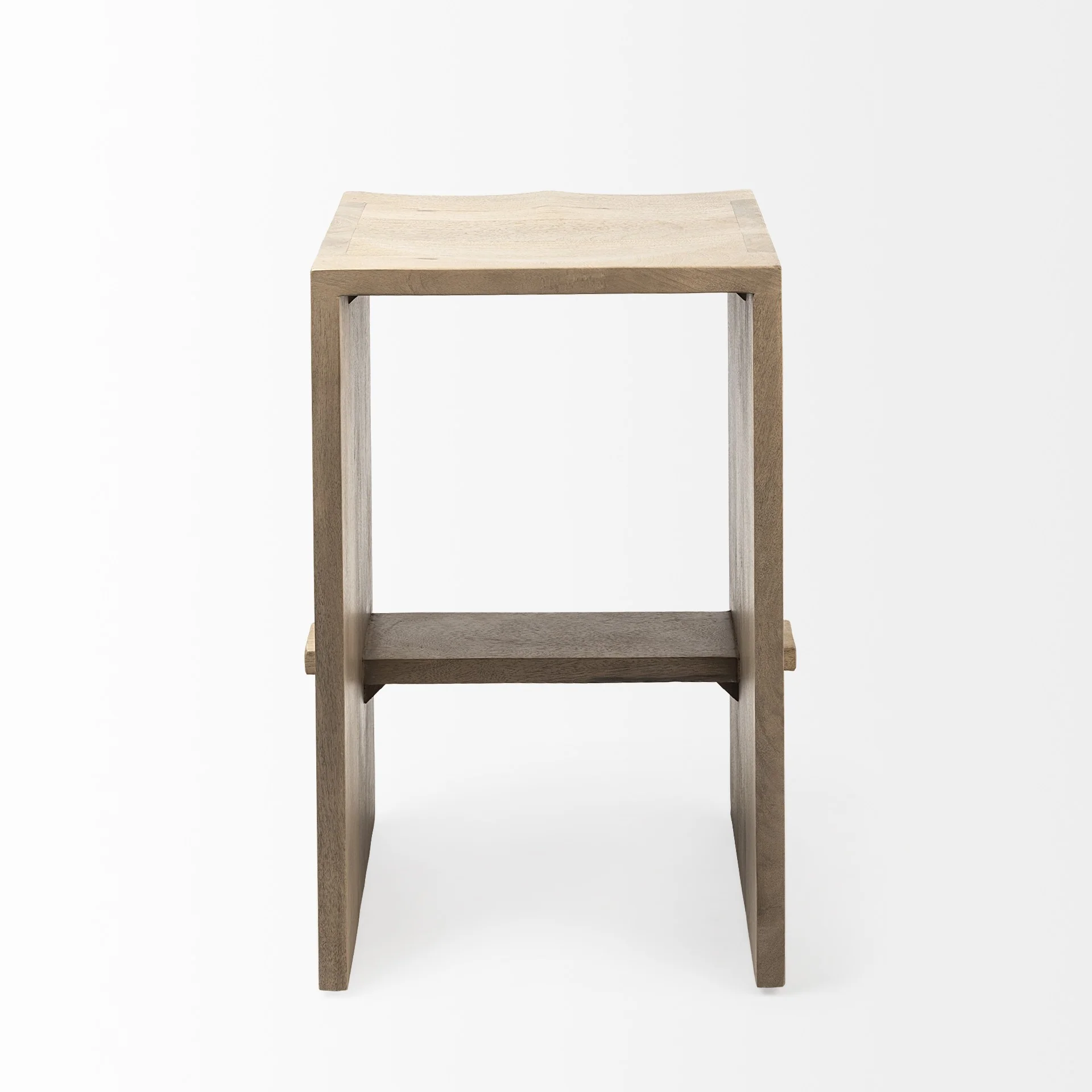 26' Minimal Cool Gray Brown Wood Counter Stool By Homeroots - Image 13