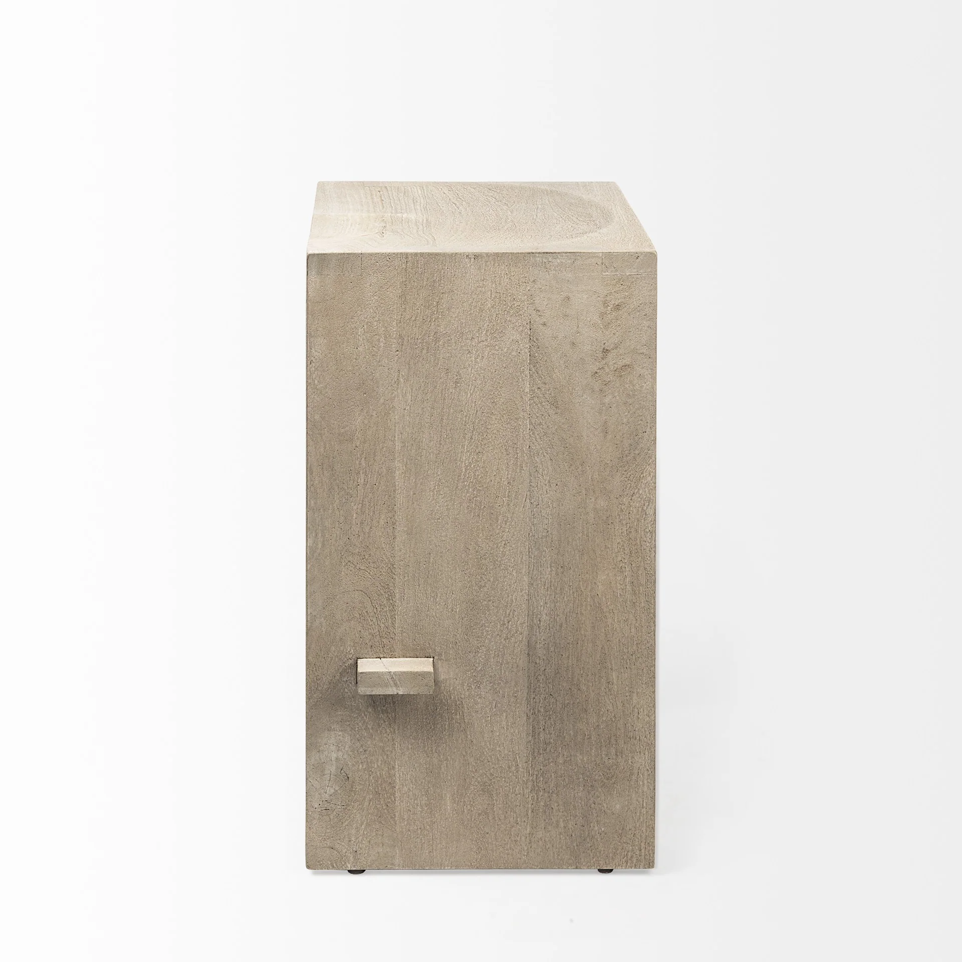 26' Minimal Cool Gray Brown Wood Counter Stool By Homeroots - Image 3