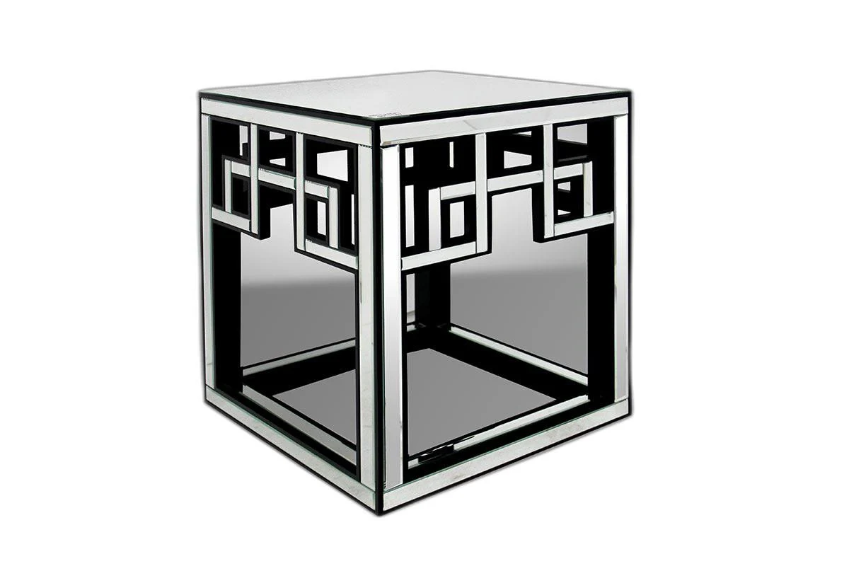 26" Mirrored Glass and MDF End Table By Homeroots - Image 3