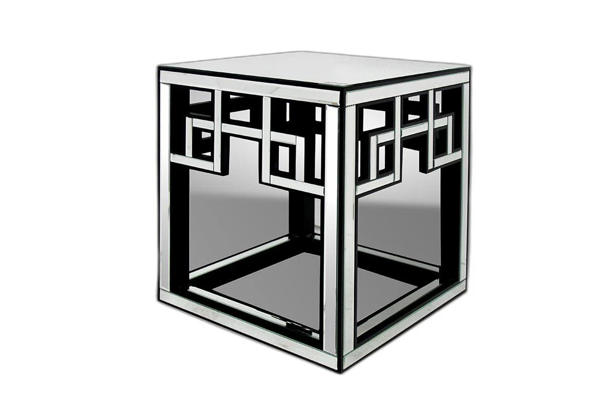26" Mirrored Glass and MDF End Table By Homeroots - Image 4
