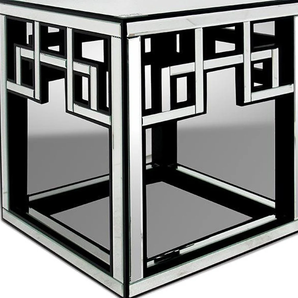 26" Mirrored Glass and MDF End Table By Homeroots - Image 5
