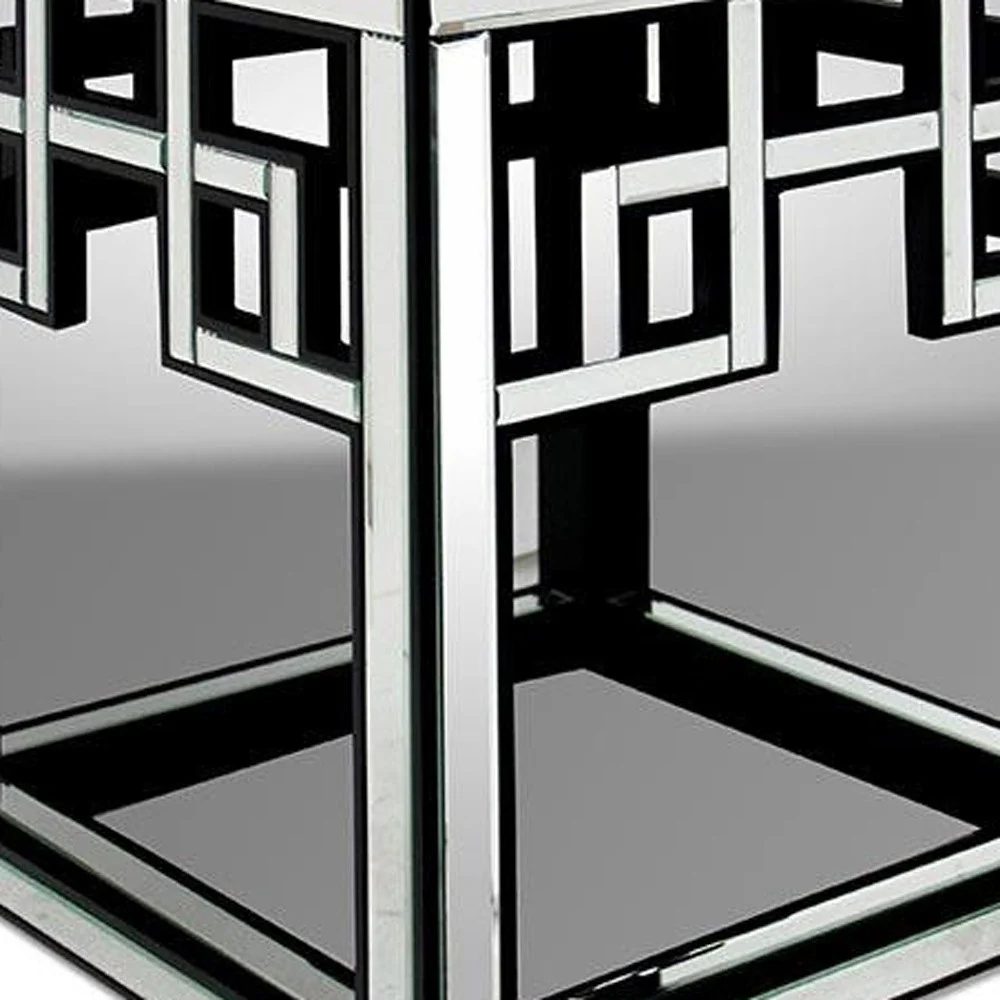 26" Mirrored Glass and MDF End Table By Homeroots - Image 6