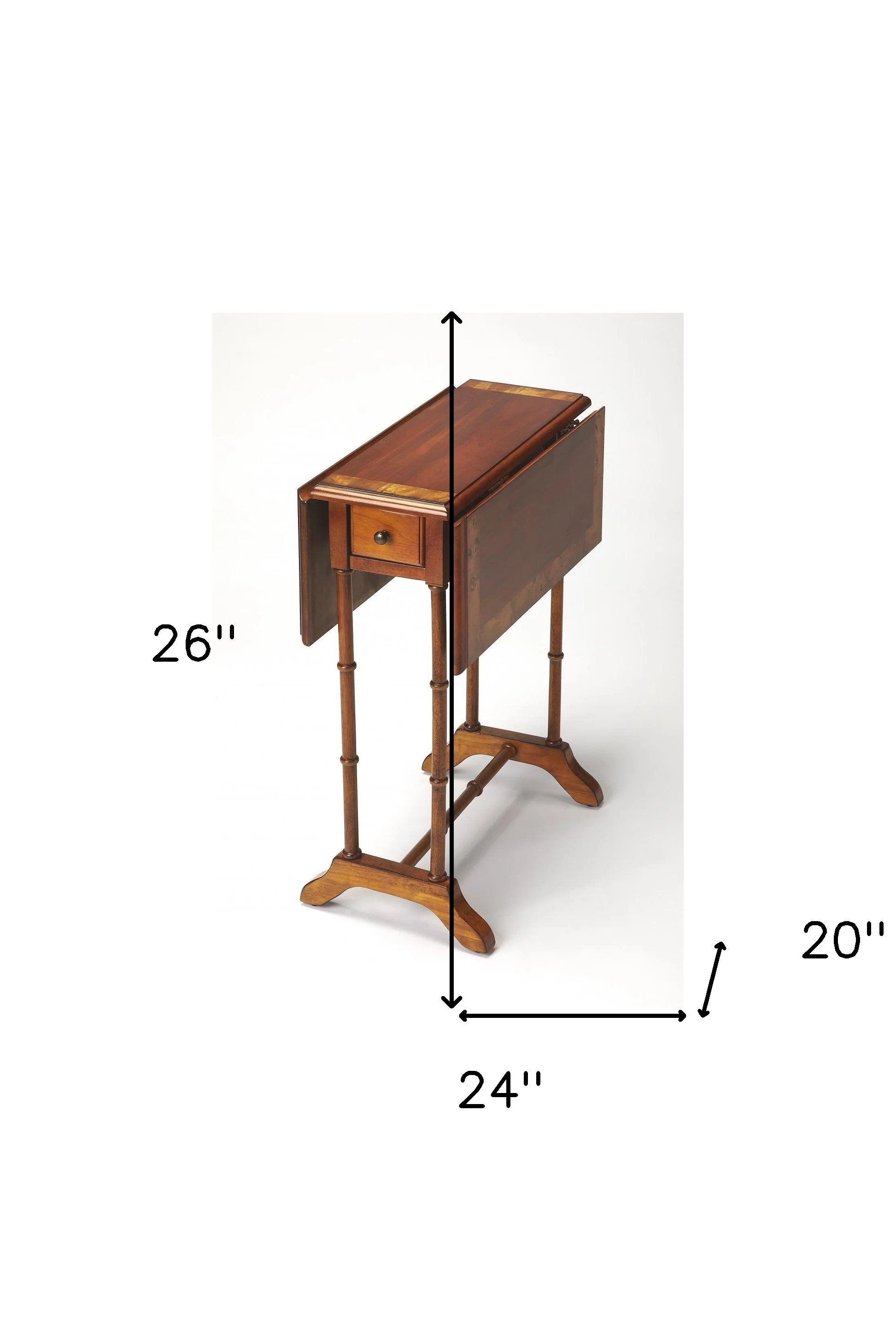 26" Olive Ash Solid And Manufactured Wood Rectangular End Table With Drawer By Homeroots - Image 6