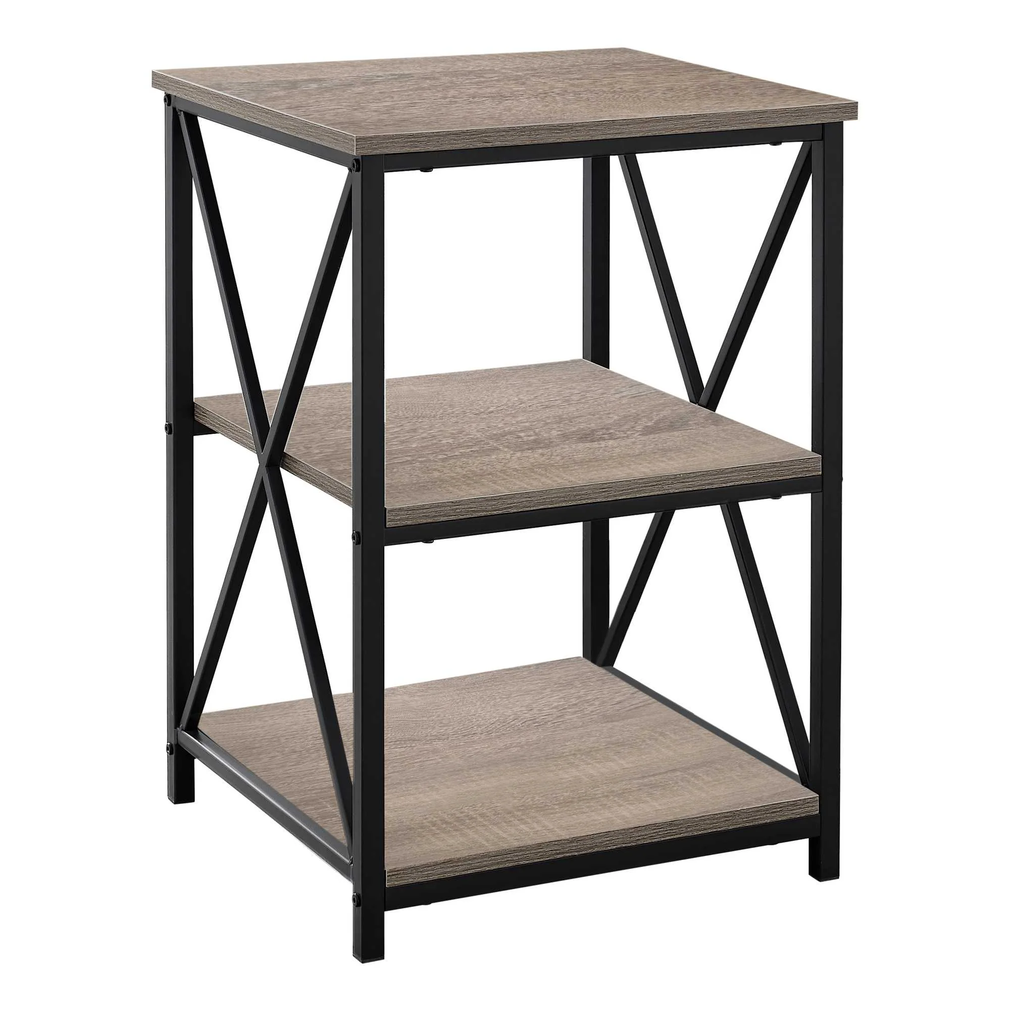 26" Rectangular Dark Taupe Black Metal Accent Table By Homeroots - Image 2