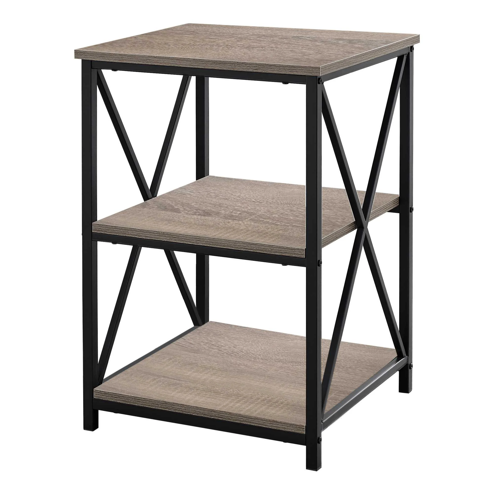 26" Rectangular Dark Taupe Black Metal Accent Table By Homeroots - Image 4