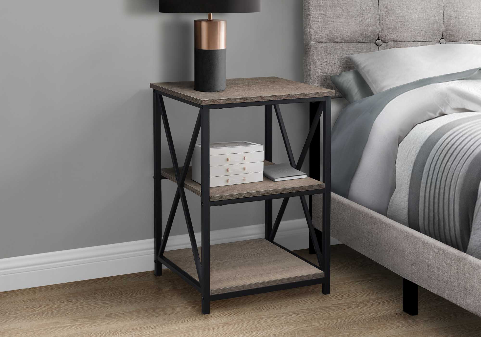 26" Rectangular Dark Taupe Black Metal Accent Table By Homeroots - Image 5