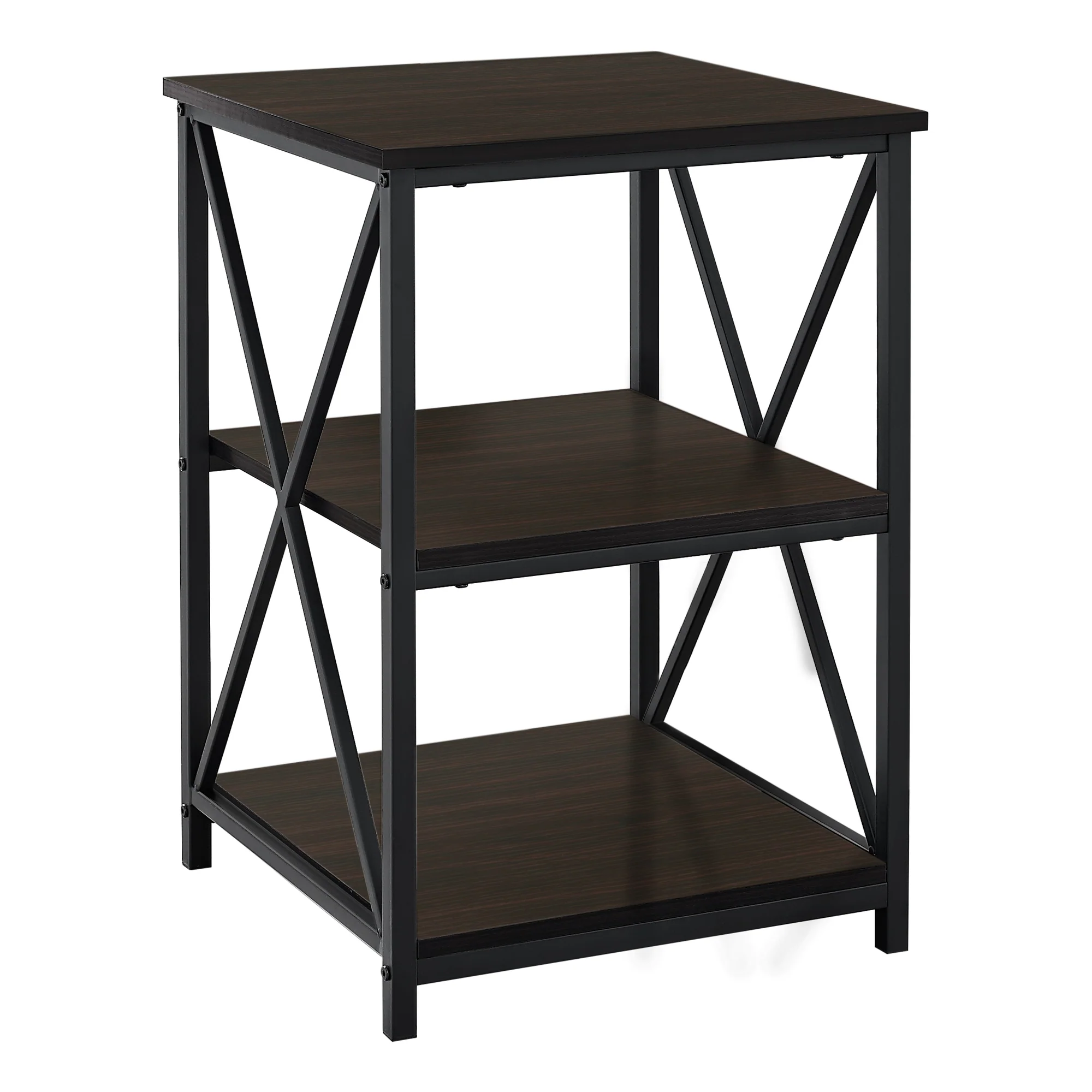 26" Rectangular Espresso Black Metal Accent Table By Homeroots - Image 2