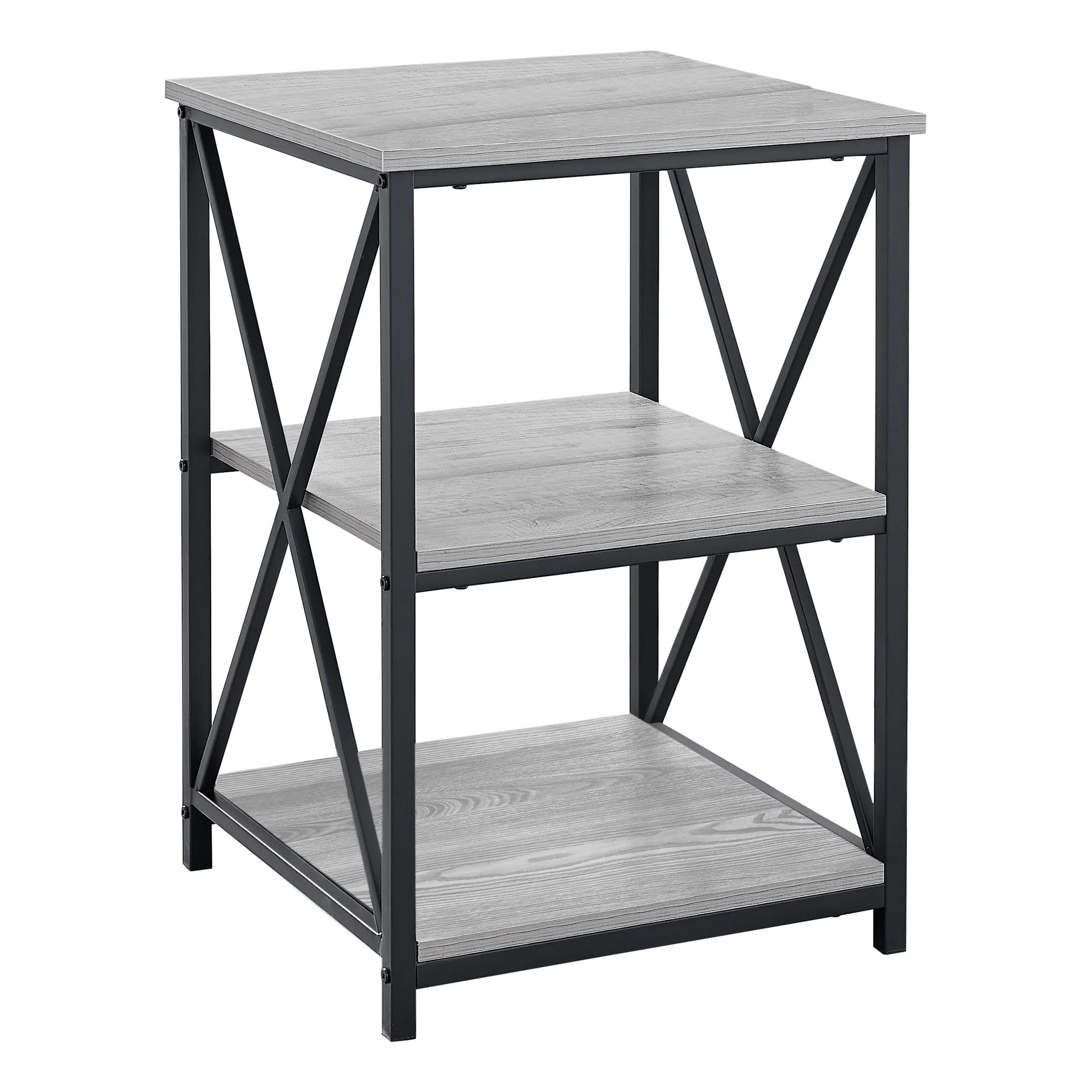 26" Rectangular Grey Black Metal Accent Table By Homeroots - Image 2