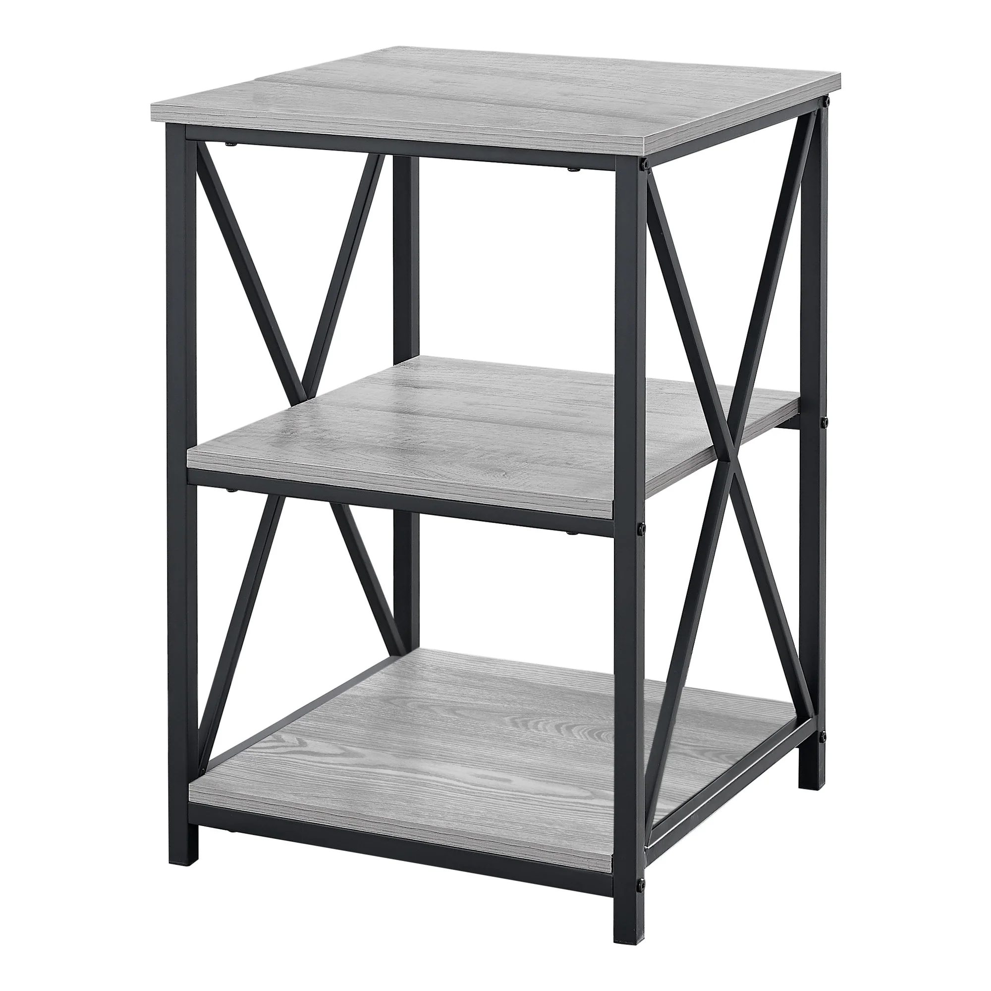 26" Rectangular Grey Black Metal Accent Table By Homeroots - Image 4