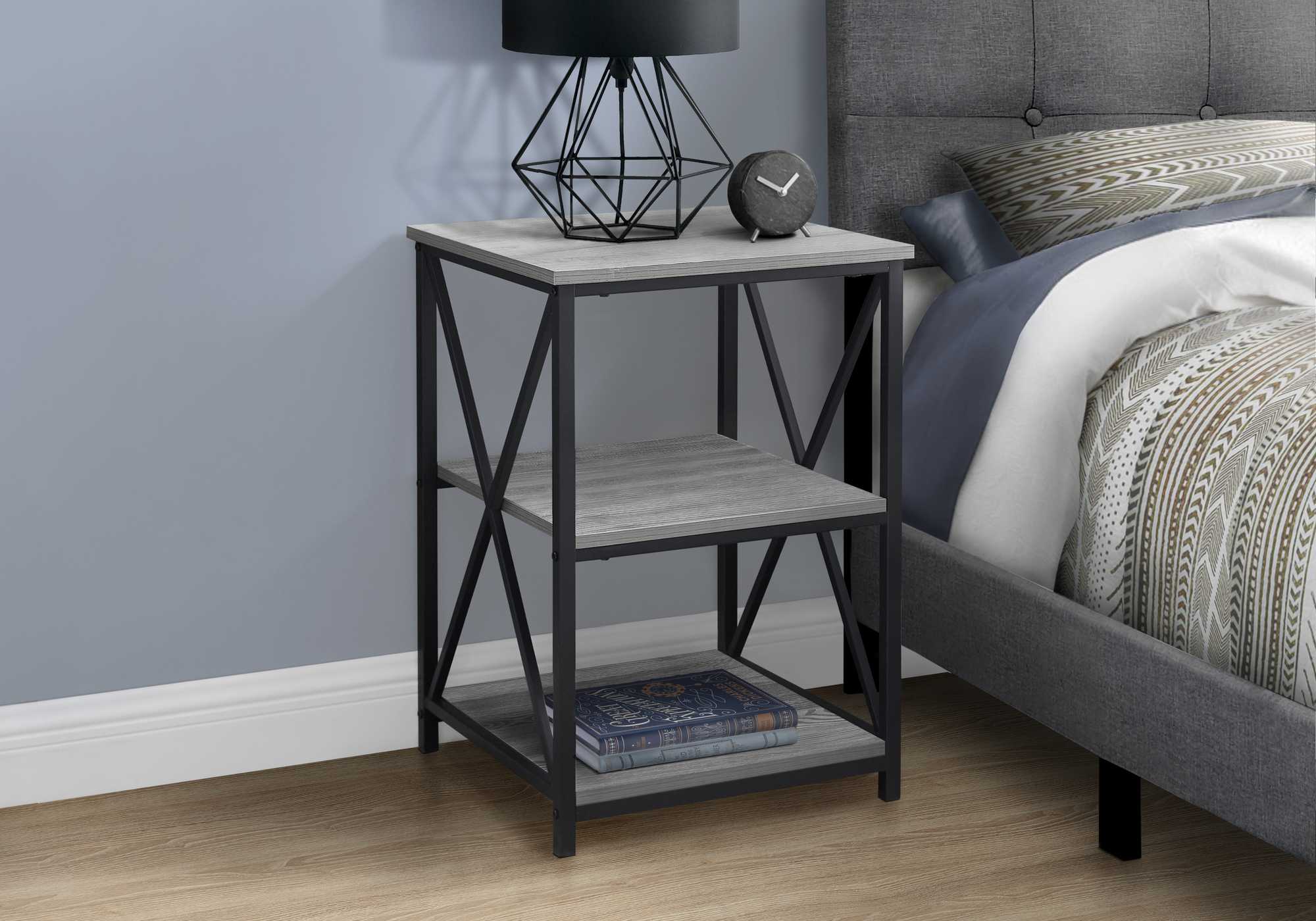 26" Rectangular Grey Black Metal Accent Table By Homeroots - Image 5