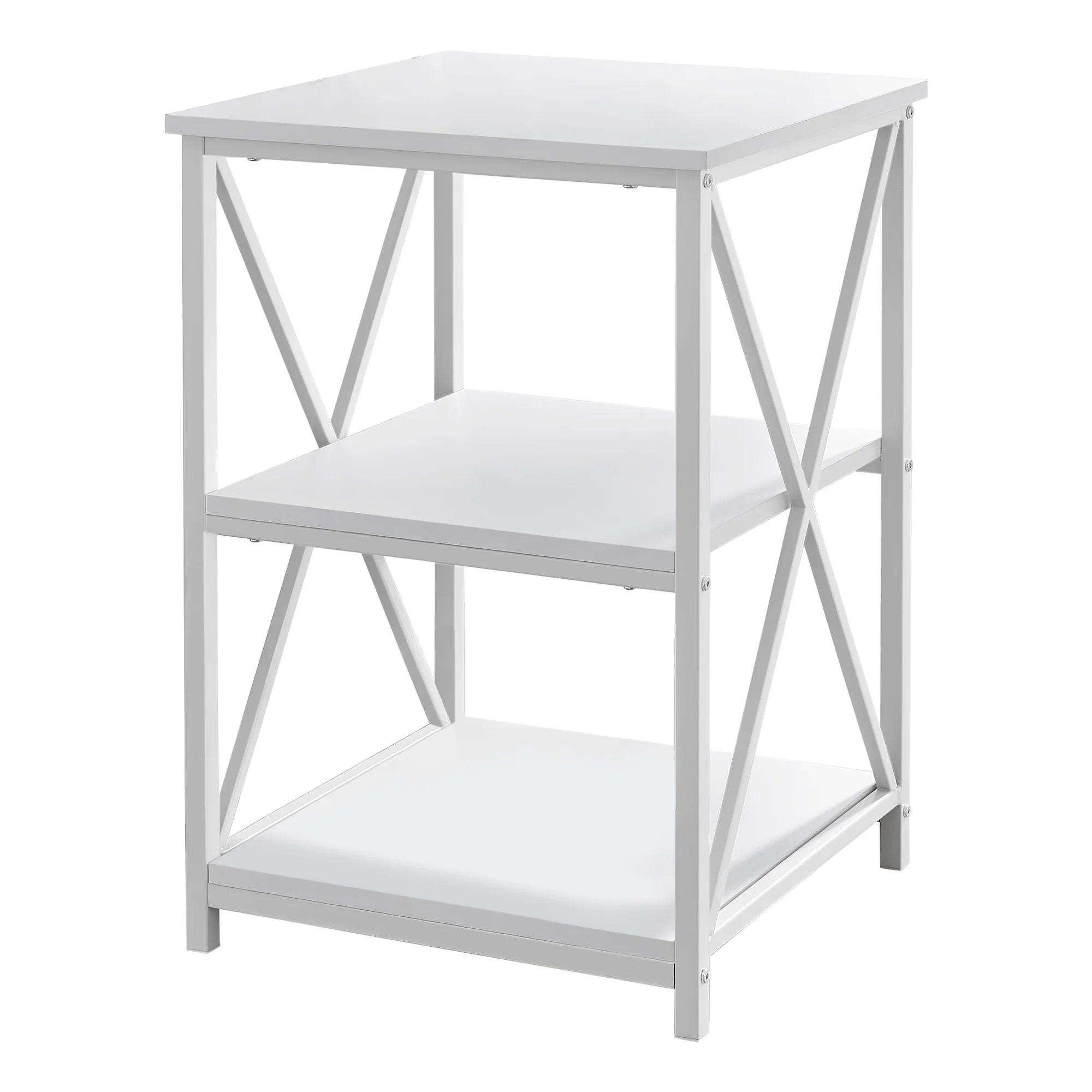 26" Rectangular White White Metal Accent Table By Homeroots - Image 4