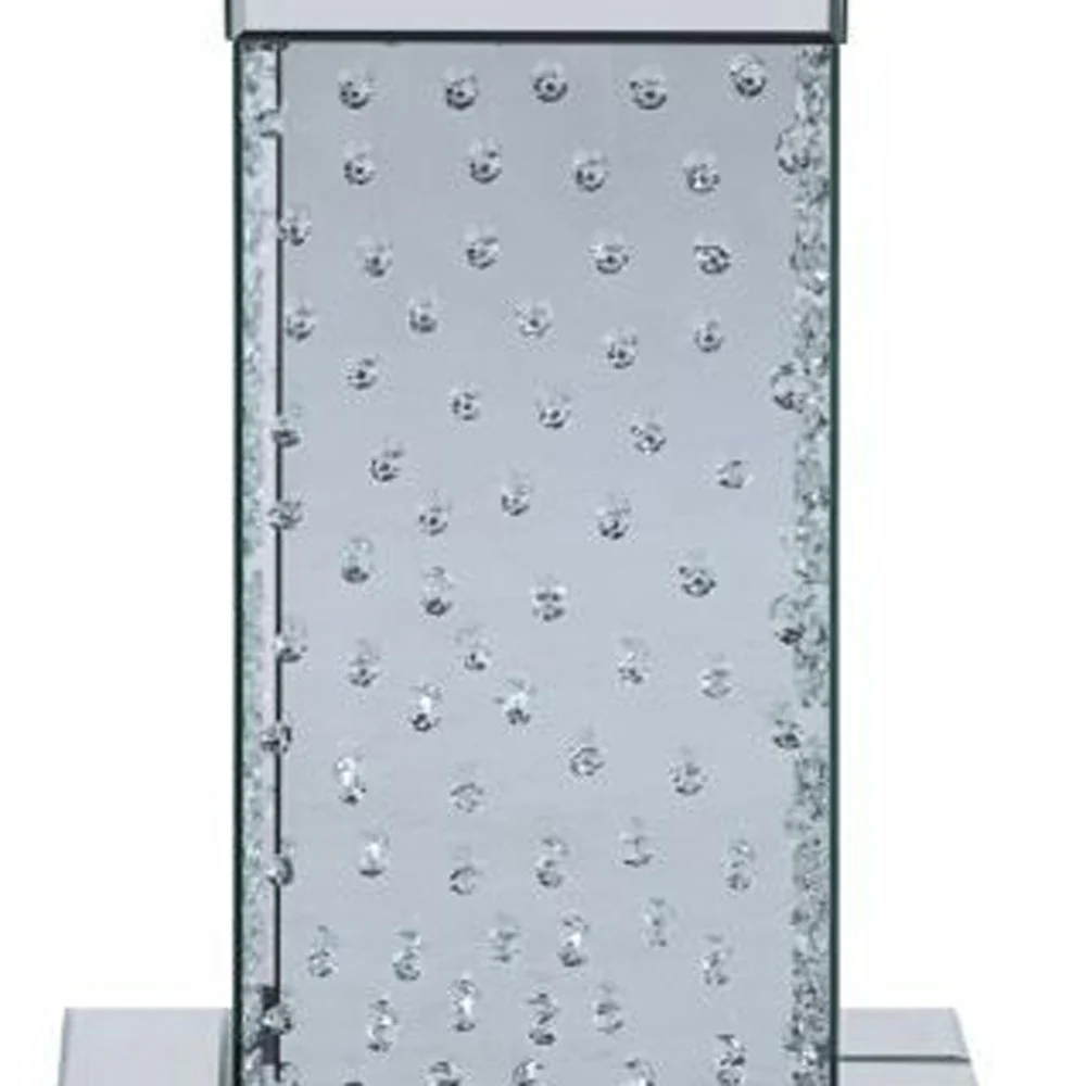 26" Silver Glass And Manufactured Wood Square Mirrored End Table By Homeroots - Image 5