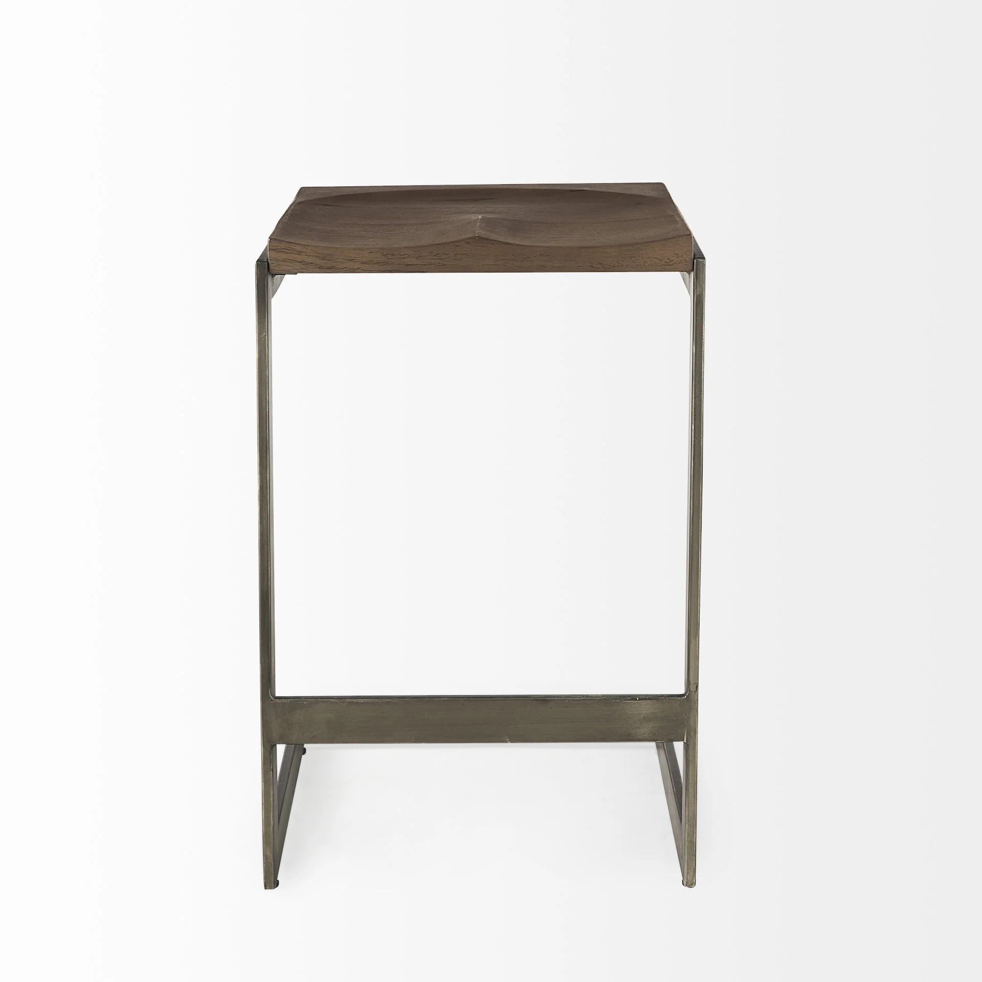 26' Warm Brown Cheeky Wood And Metal Counter Stool By Homeroots - Image 2