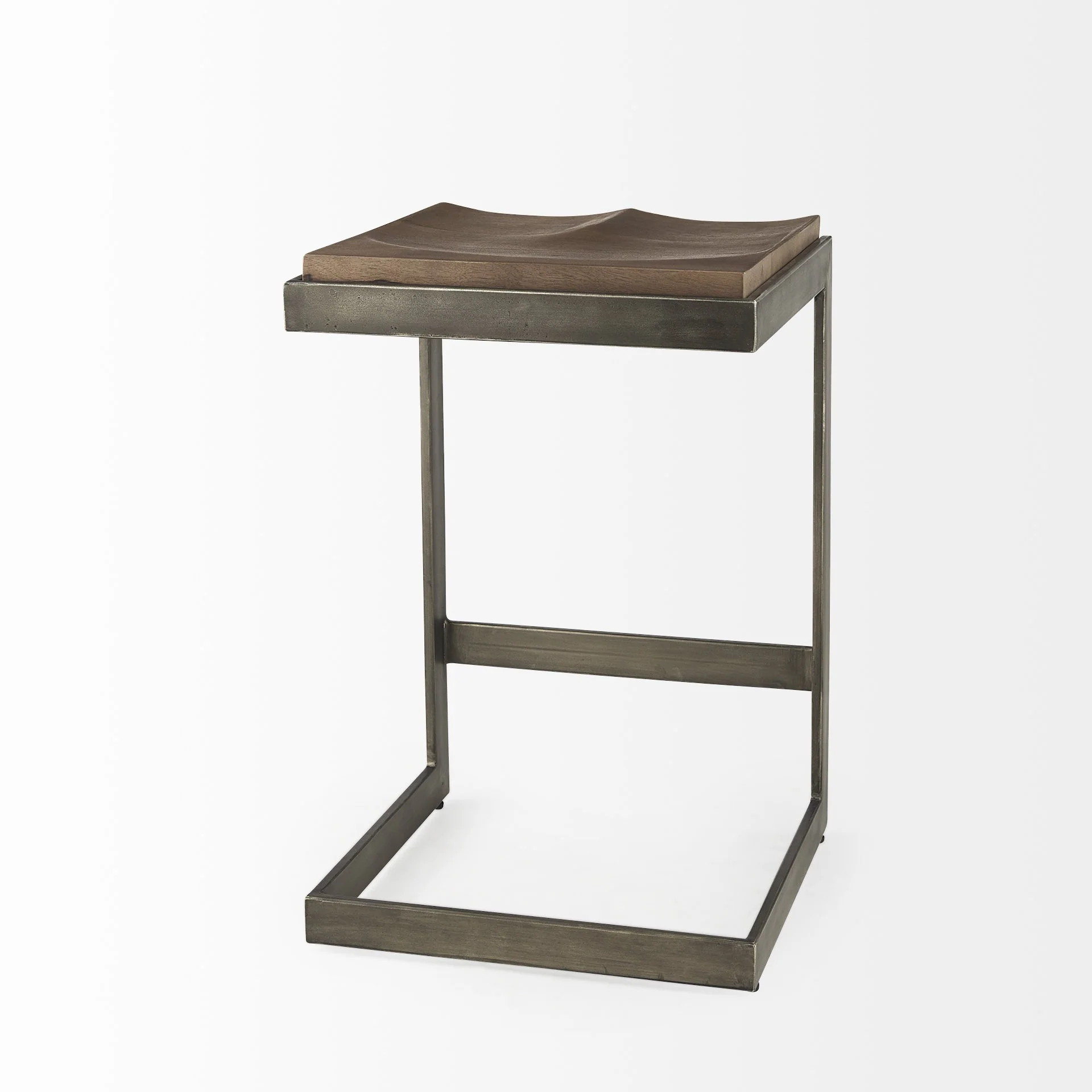 26' Warm Brown Cheeky Wood And Metal Counter Stool By Homeroots - Image 5