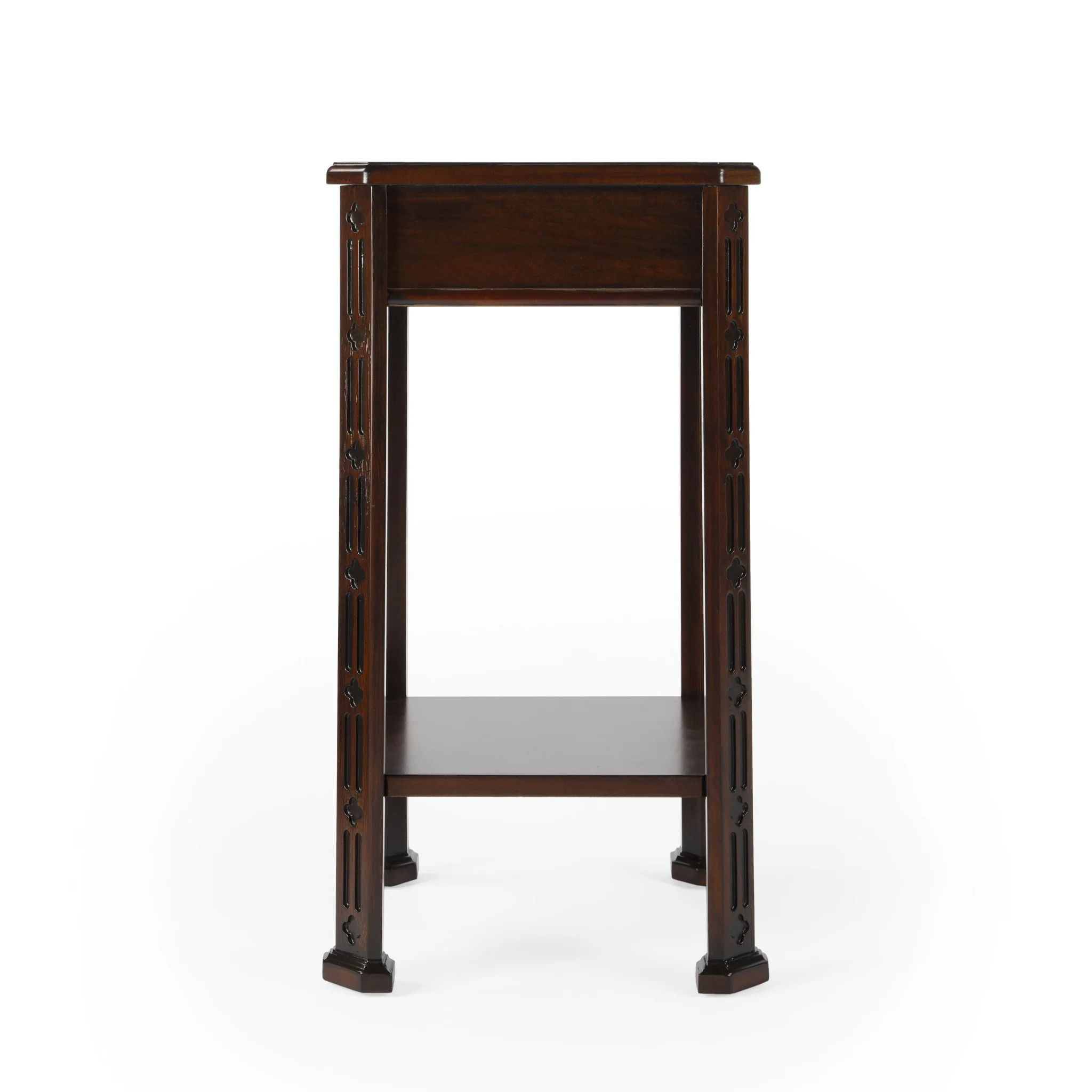 27" Dark Brown And Cherry Manufactured Wood Rectangular End Table With Drawer And Shelf By Homeroots - Image 6