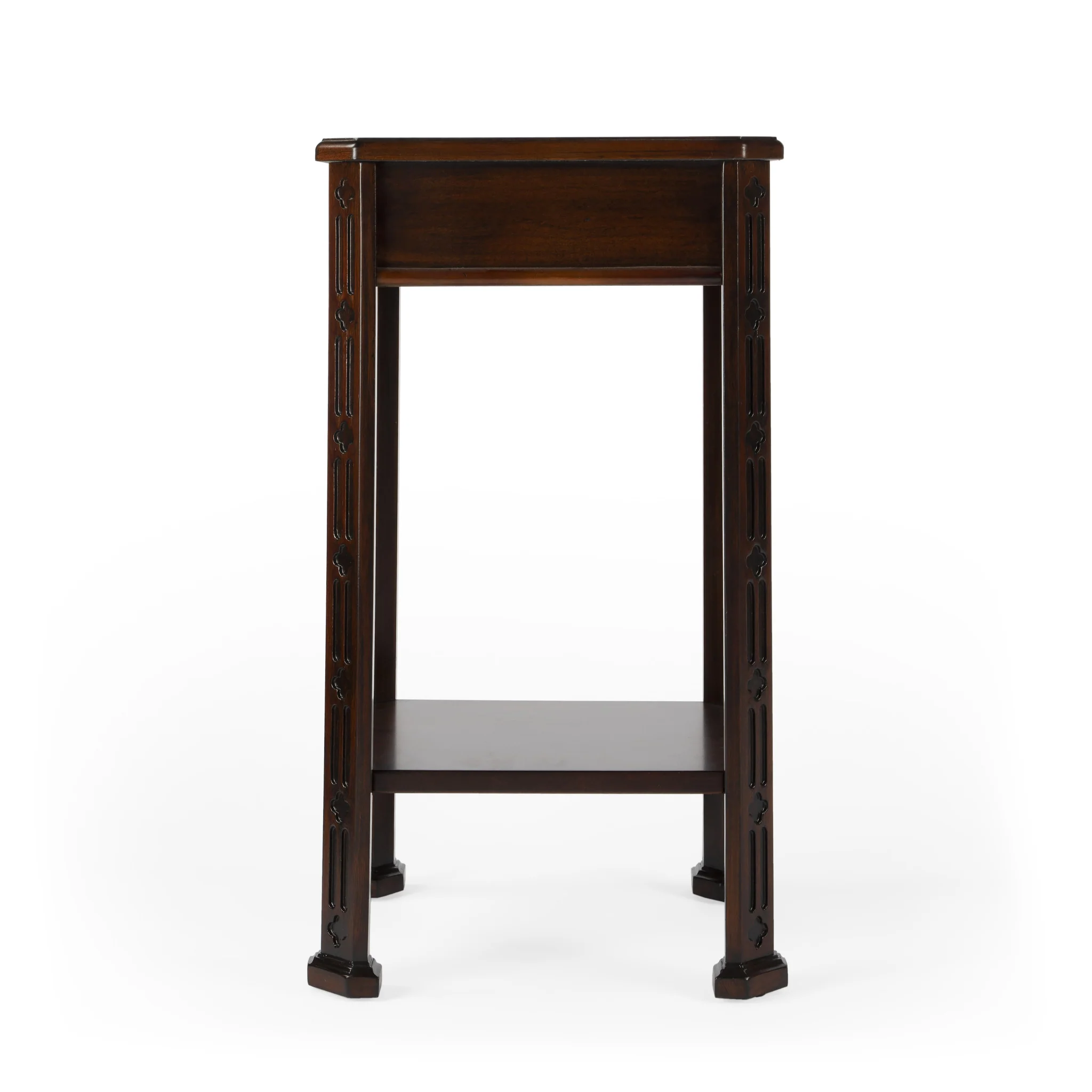 27" Dark Brown And Cherry Manufactured Wood Rectangular End Table With Drawer And Shelf By Homeroots - Image 7
