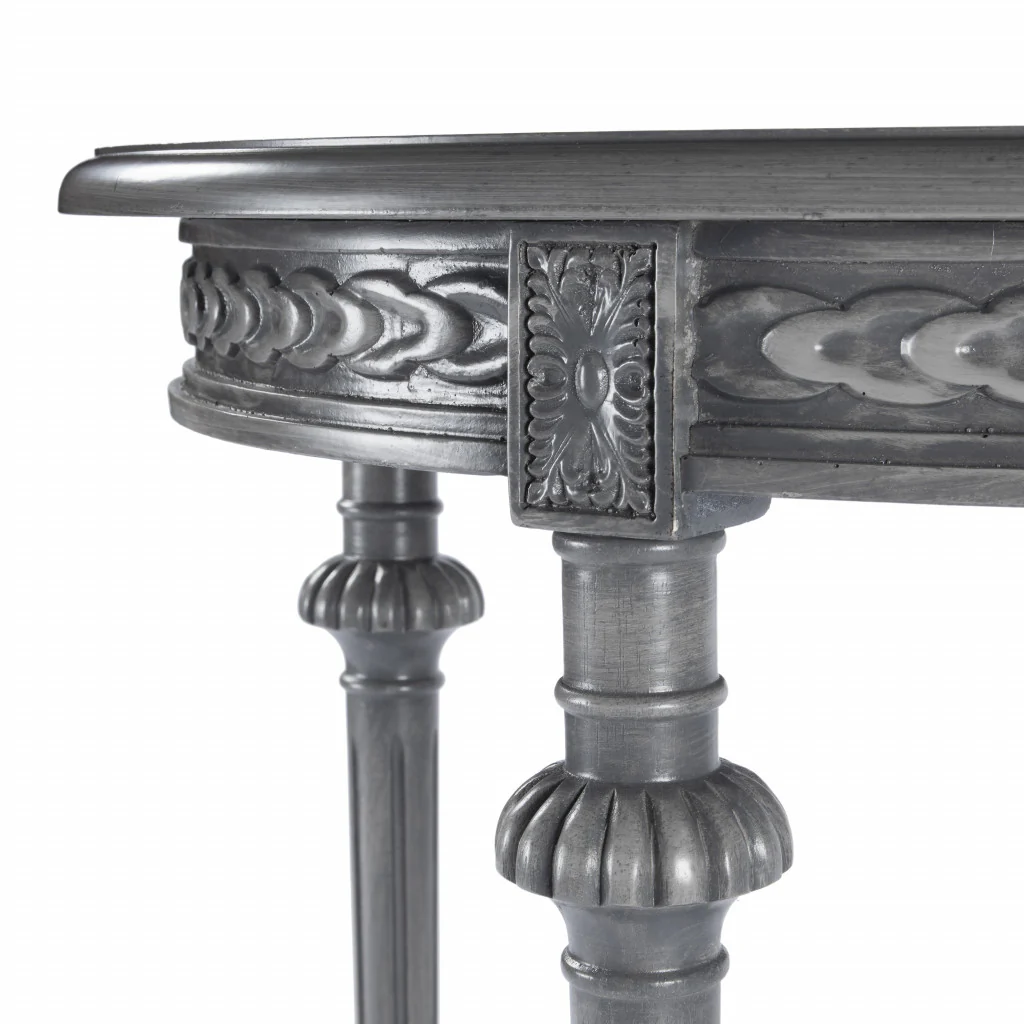 27" Gray Classic Round End Table With Shelf By Homeroots - Image 7