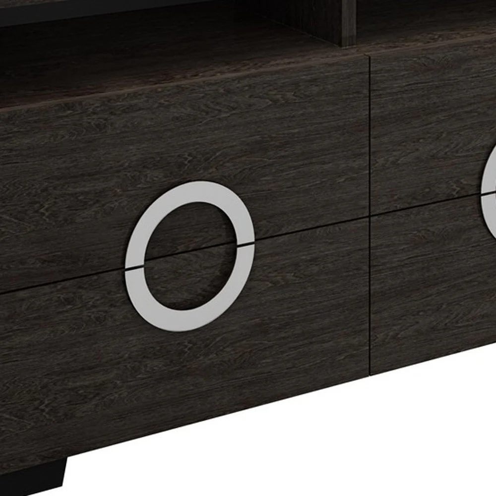 27" Refined Grey High Gloss TV Entertainment Unit By Homeroots - Image 2
