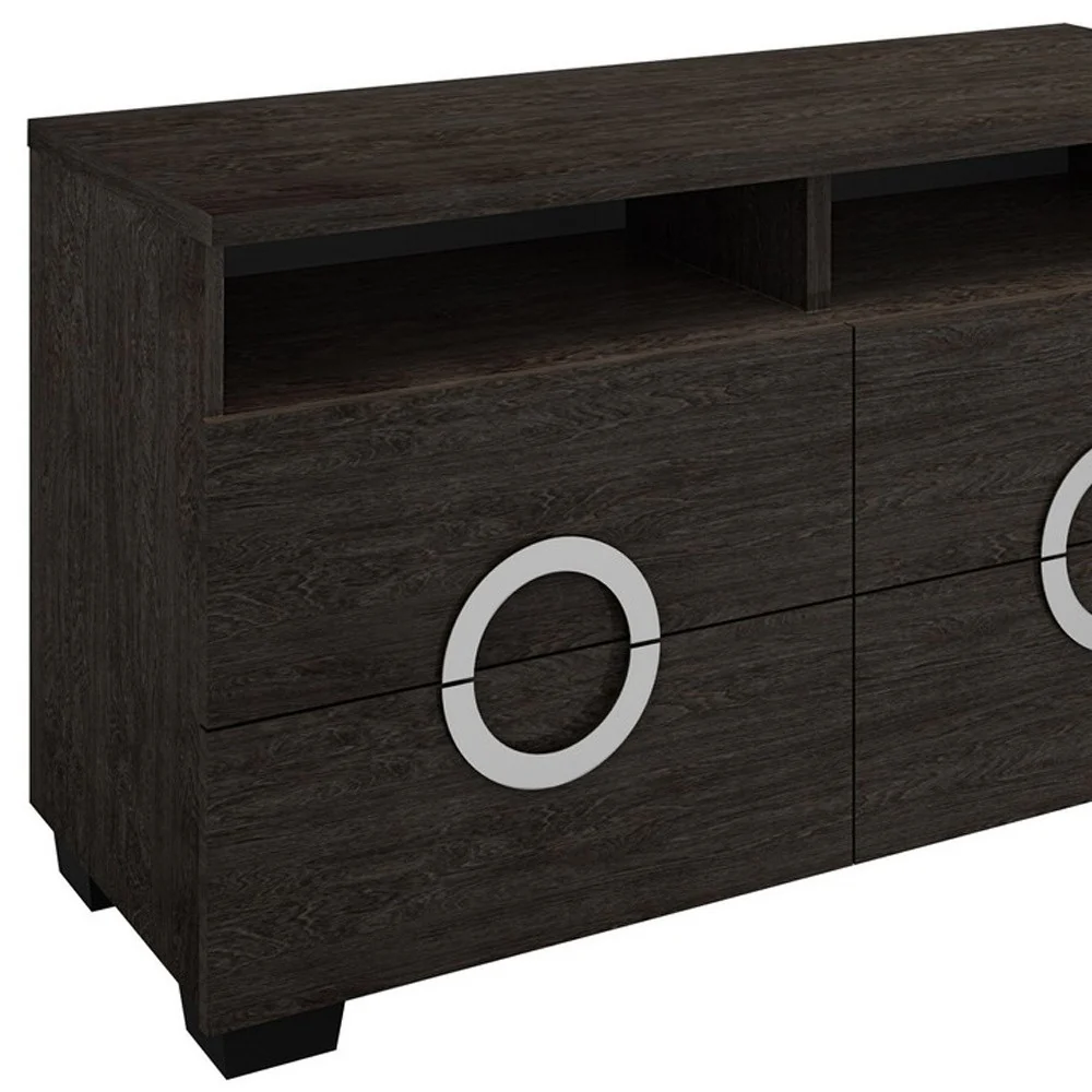 27" Refined Grey High Gloss TV Entertainment Unit By Homeroots - Image 3