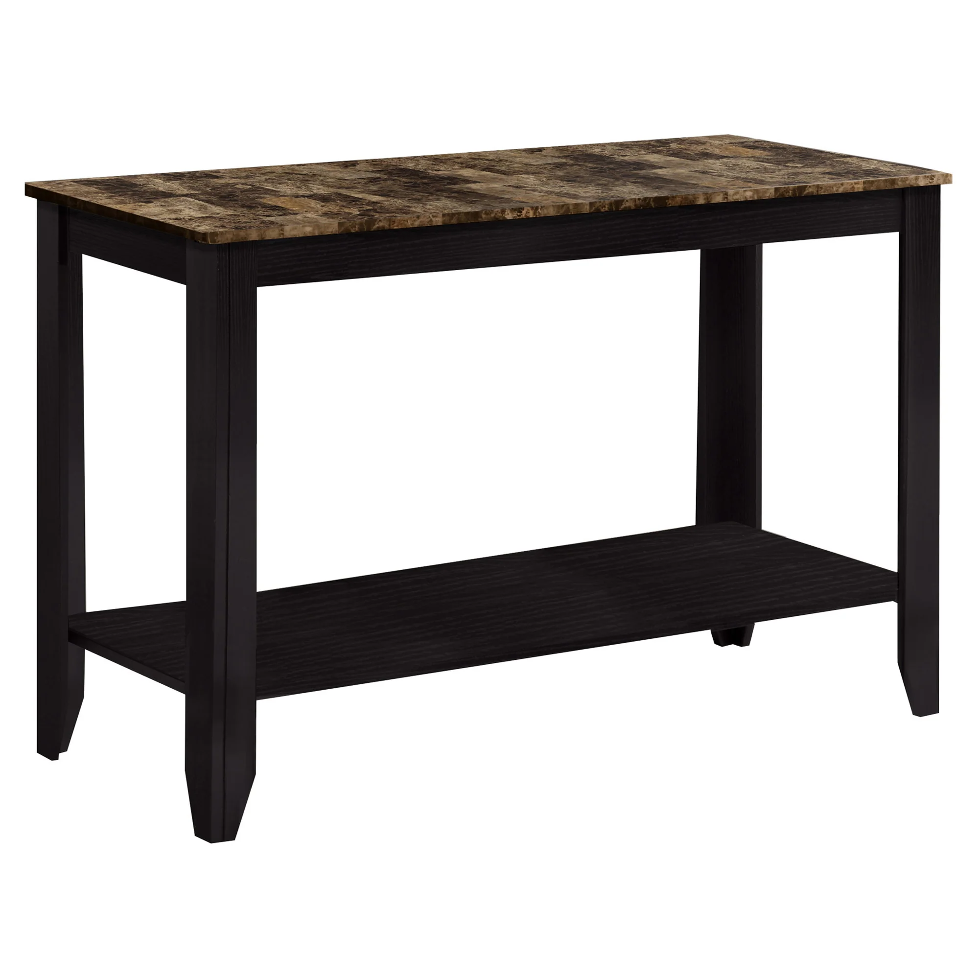 28.75" Cappuccino Particle Board Accent Table with a Marble Top By Homeroots - Image 2