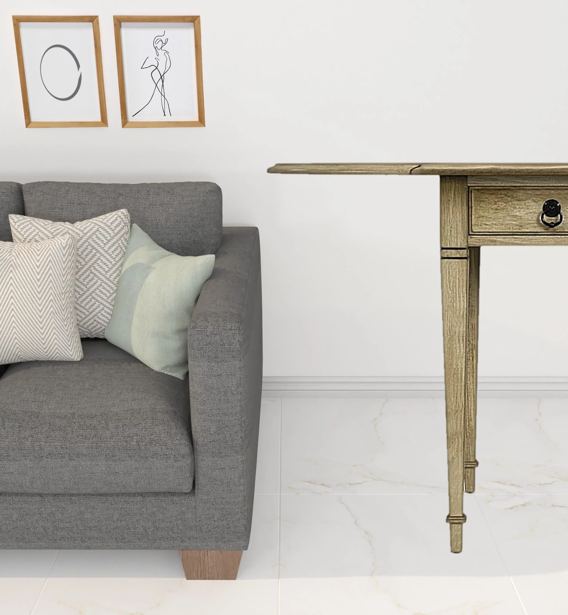 28" Beige Manufactured Wood Rectangular End Table With Drawer By Homeroots - Image 5