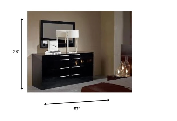 28' Black Mdf Dresser By Homeroots - Image 2