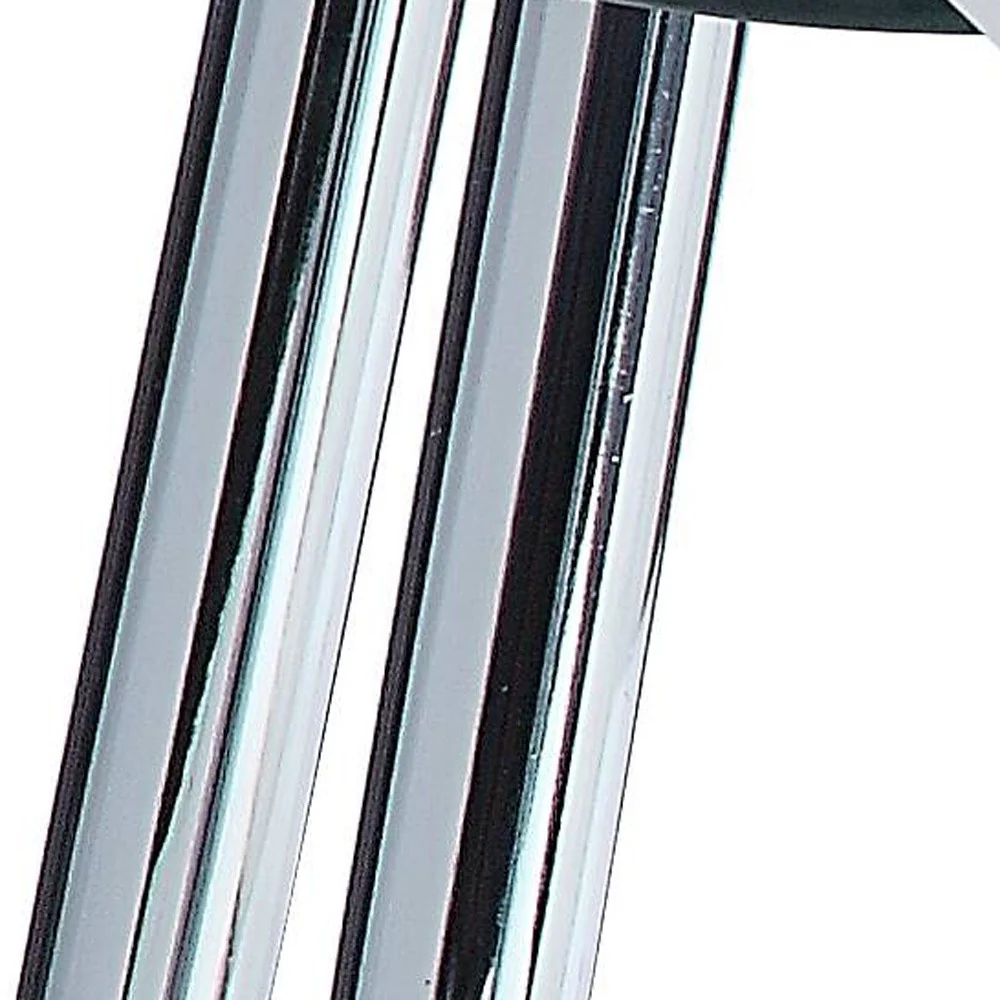 28" Chrome And White Glass Manufactured Wood And Metal Free Form Coffee Table By Homeroots - Image 4