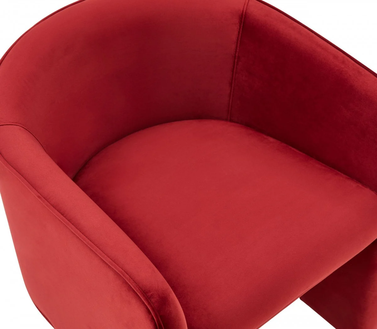 28" Contemporary Dark Burnt Orange Velvet Three Legged Chair By Homeroots - Image 5