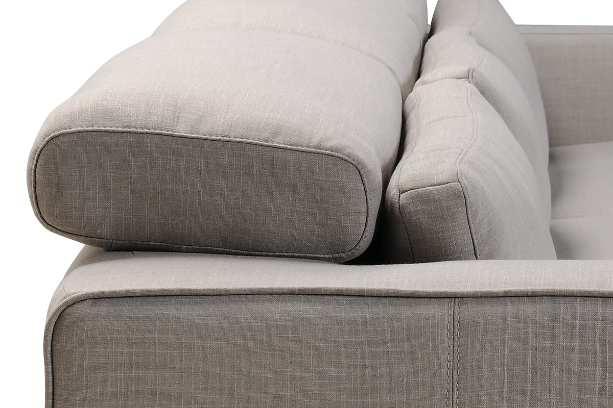 28' Fabric and Wood Sectional Sofa By Homeroots - Image 5