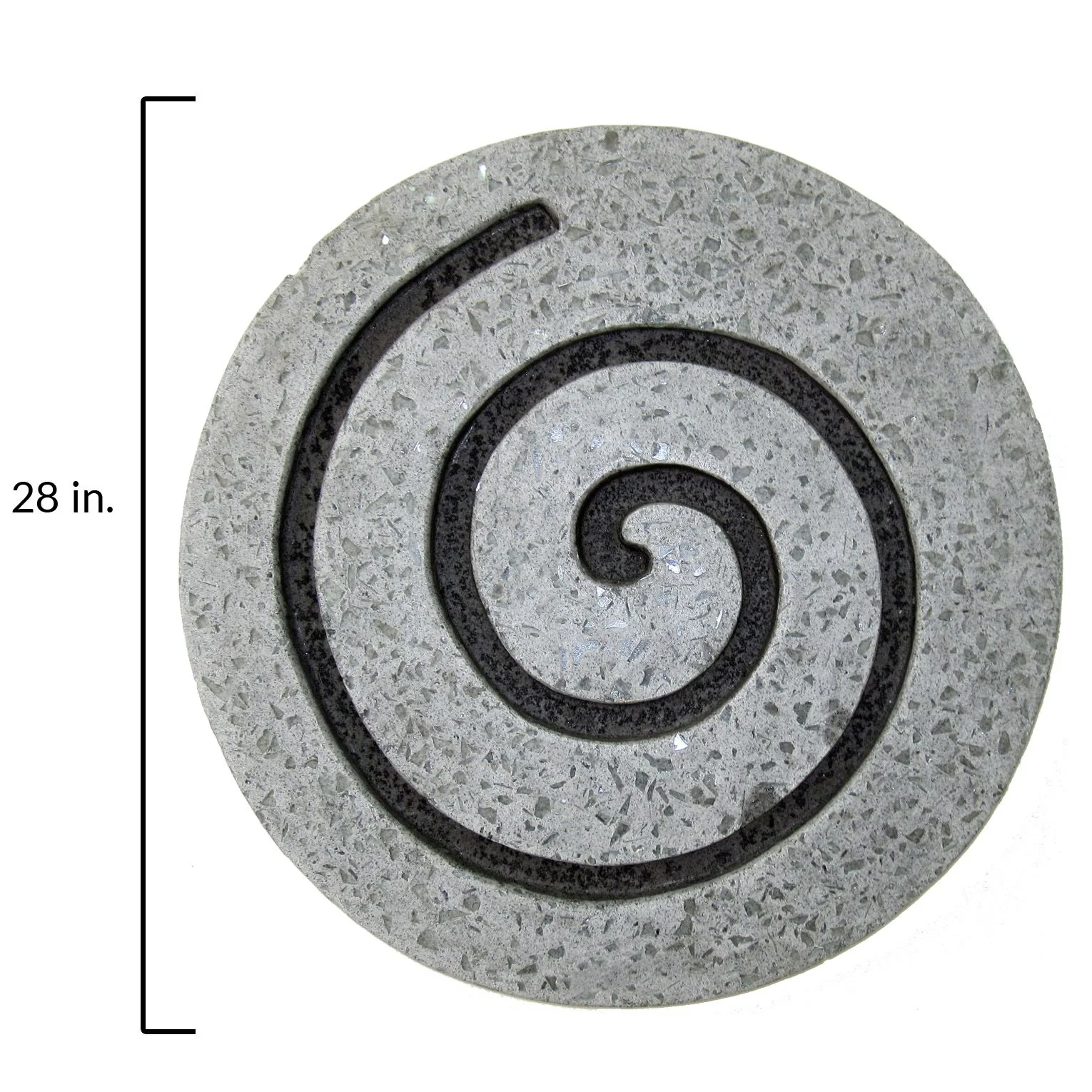 28" Gray Round Modern Spiral Wall Art By Homeroots - Image 3