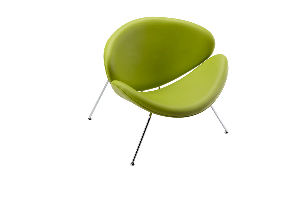 28' Green Leatherette and Metal Accent Chair By Homeroots - Image 2