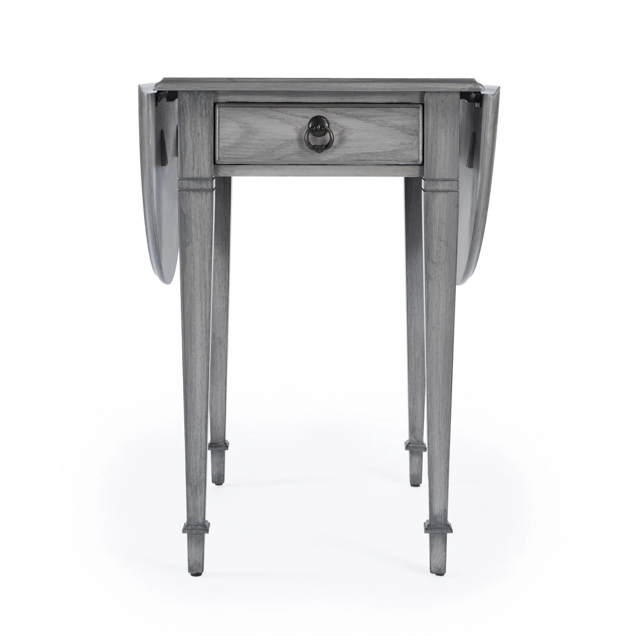 28" Grey Manufactured Wood Oval End Table With Drawer By Homeroots - Image 4