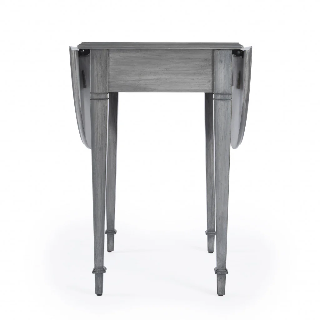28" Grey Manufactured Wood Oval End Table With Drawer By Homeroots - Image 7