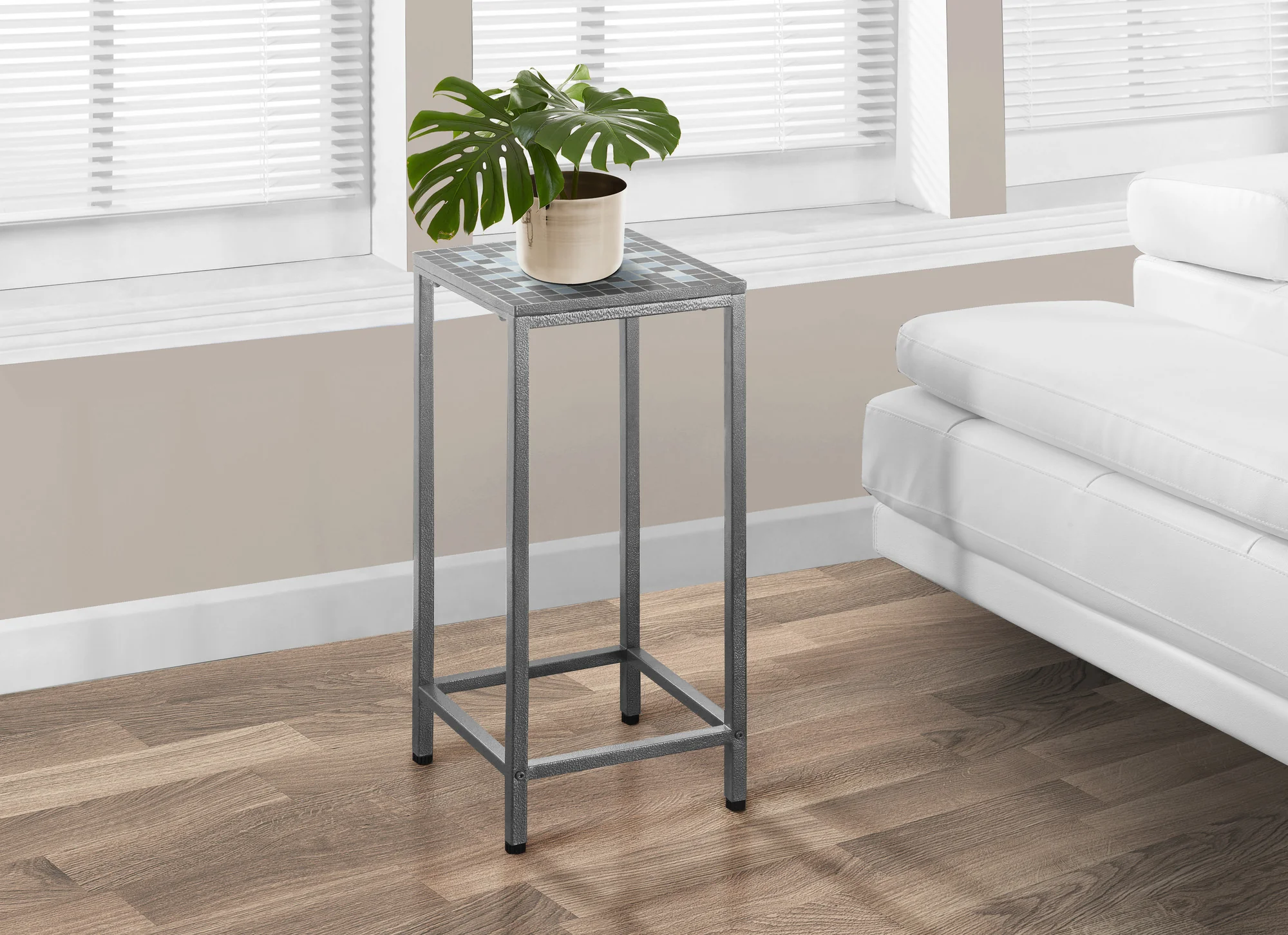 28" Grey Tile End Table By Homeroots - Image 2