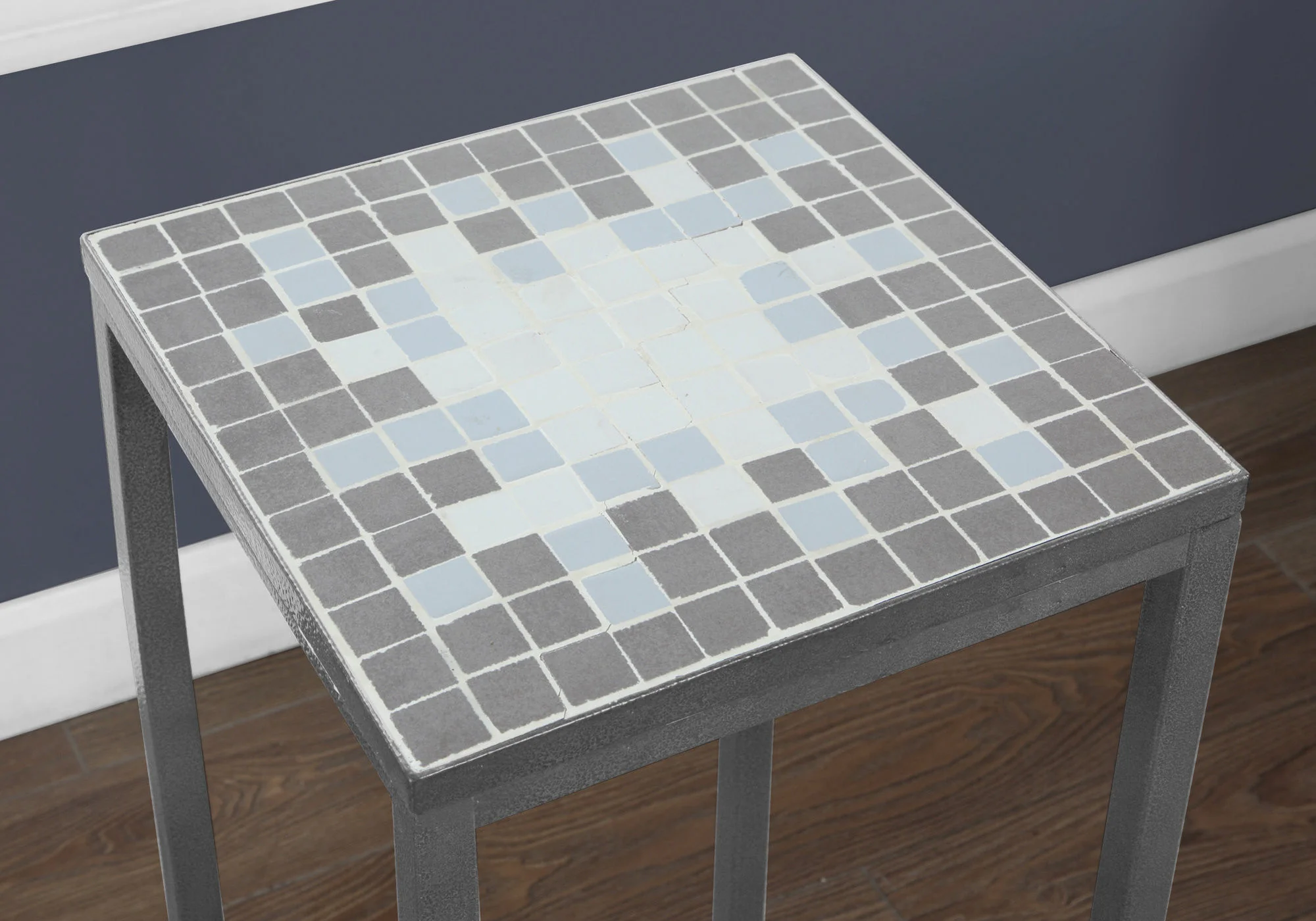 28" Grey Tile End Table By Homeroots - Image 3