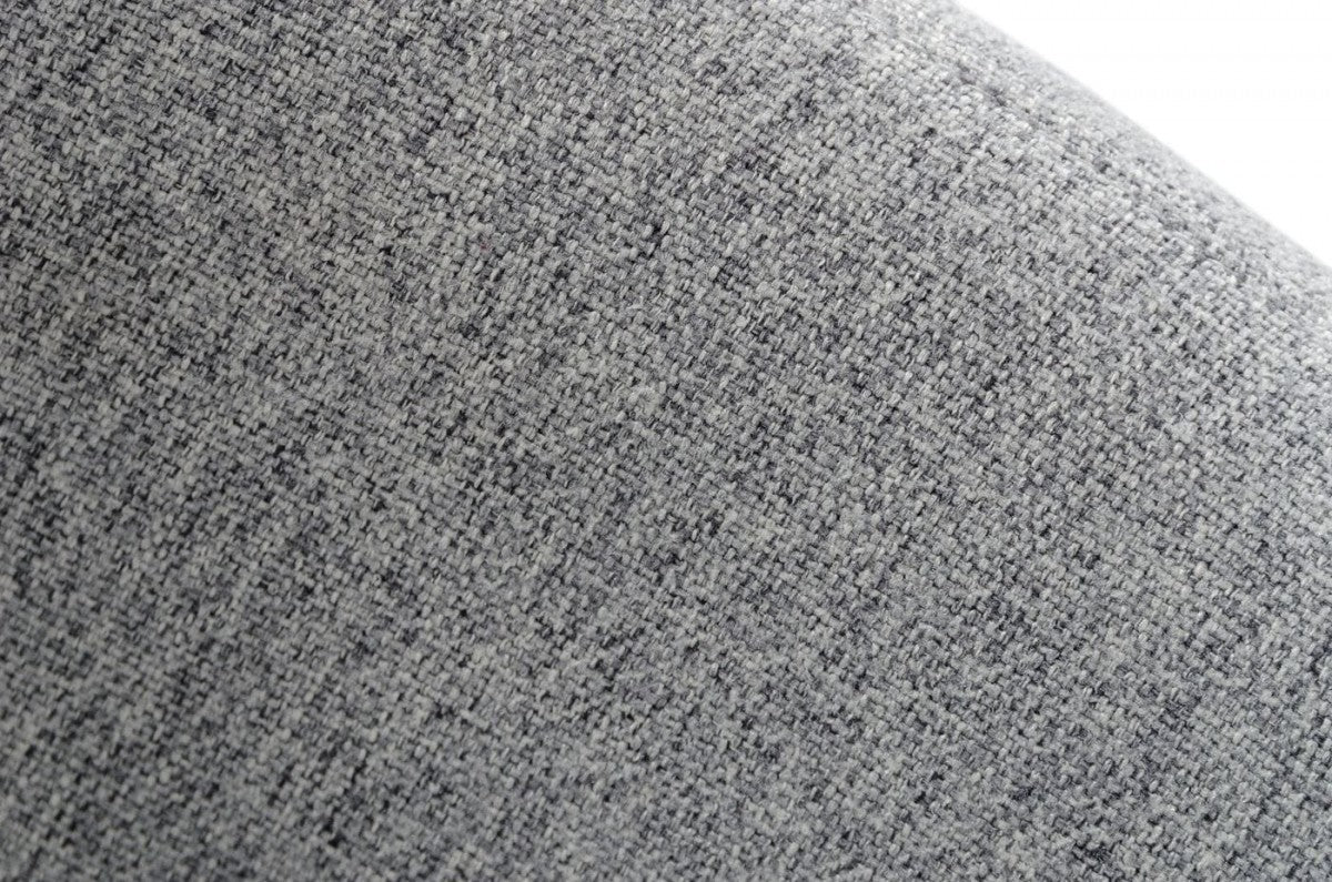 28" Modern Grey Linen Fabric Chunky Wingback Chair By Homeroots - Image 5
