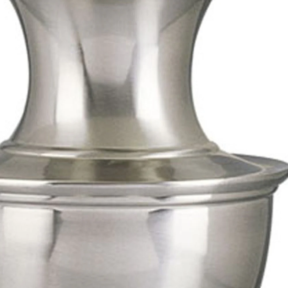 28" Nickel Metal Urn Table Lamp With White Classic Empire Shade By Homeroots - 468441 - Image 4