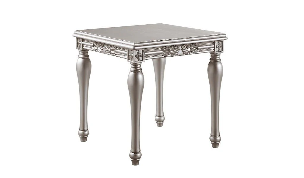 28" Platinum Manufactured Wood Square End Table By Homeroots - Image 2